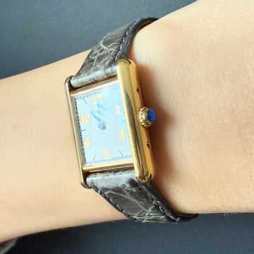 Cartier】カルティエ マストタンク SM飛びアラビア 付属品付き Cartier】カルティエ マストタンク SM飛びアラビア 付属品付き