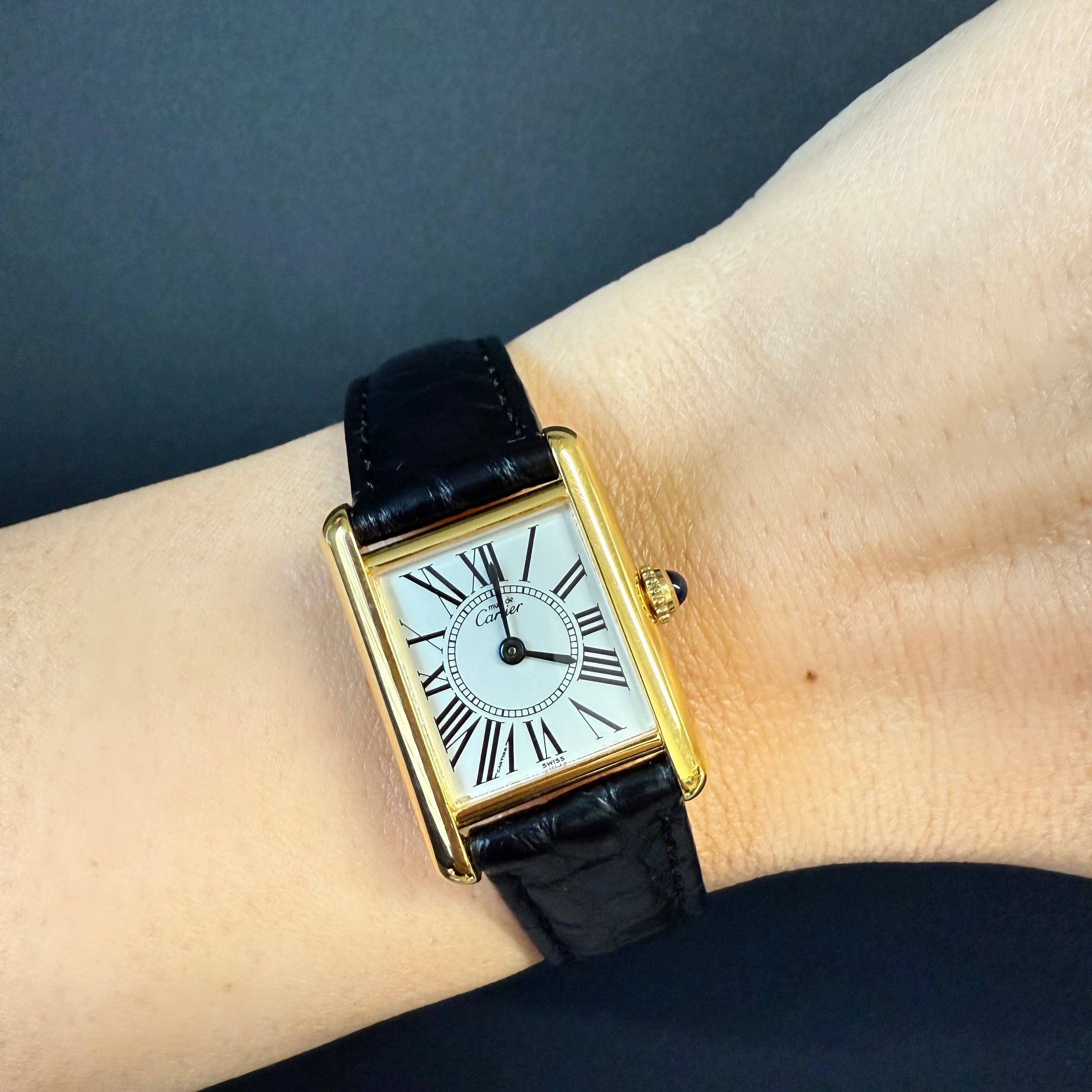 【Cartier】カルティエ マストタンク SMオパラン 純正Dバックル付き
