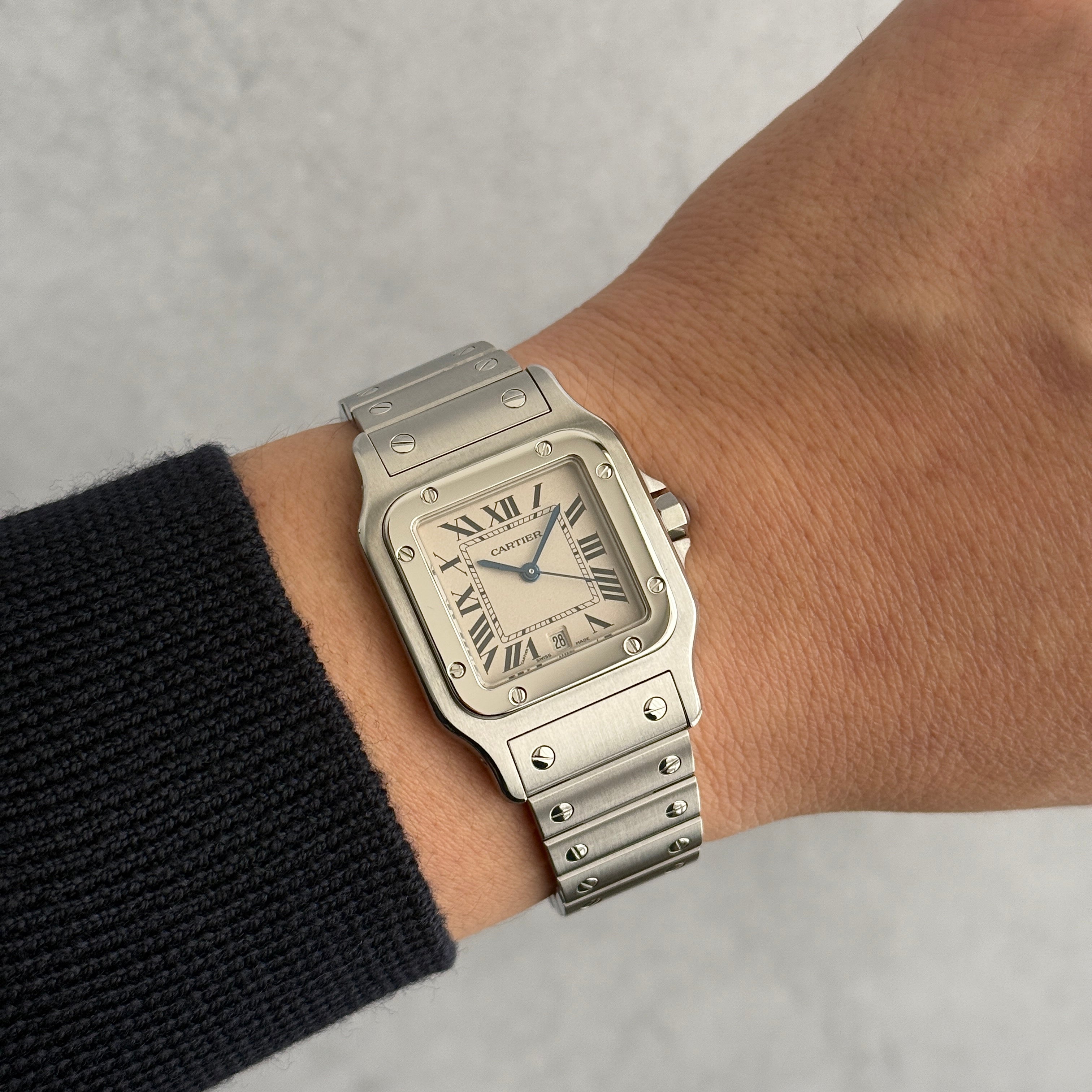 【Cartier】カルティエ サントスガルベLM ブラックローマ カルティエコンプリートサービス済み