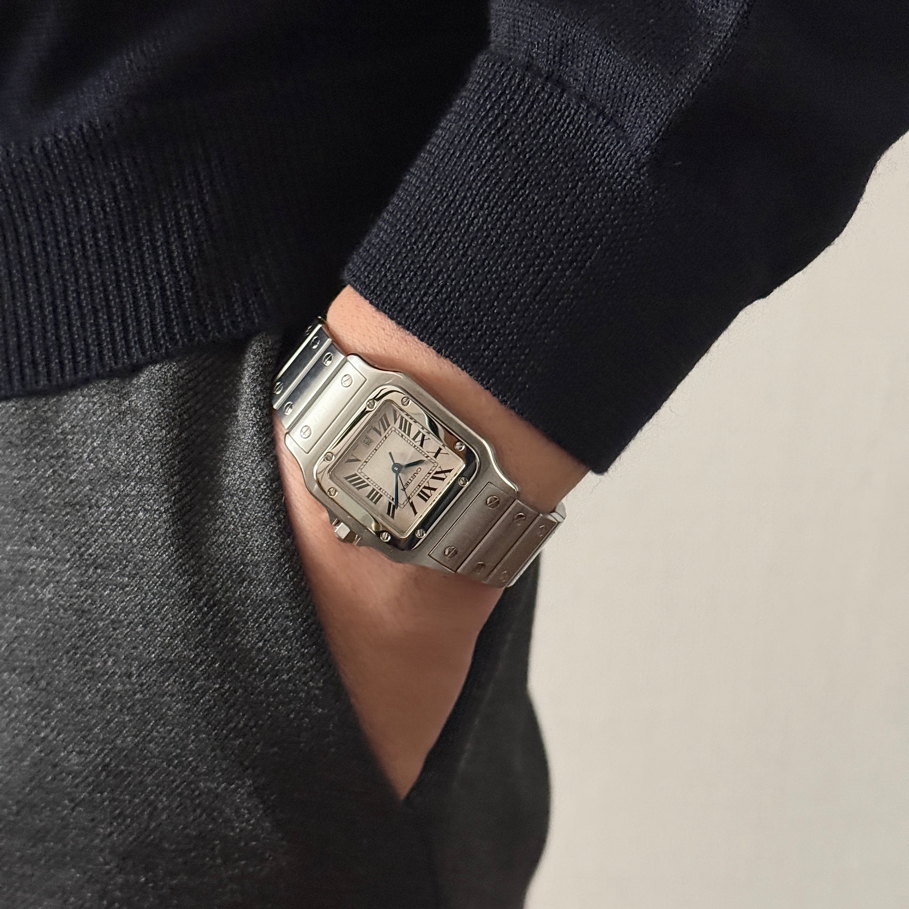 【Cartier】カルティエ サントスガルベLM ブラックローマ カルティエコンプリートサービス済み