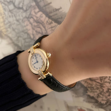Cartier】カルティエコリゼ 8KYG 21PDiamonds 純正18金Dバックル付き 