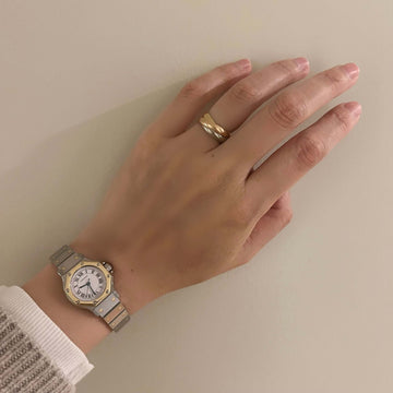 Cartier】カルティエサントスオクタゴン SM自動巻き 18KYG×SS
