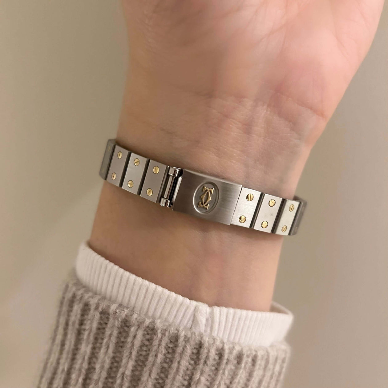 Cartier】カルティエサントスオクタゴン SM自動巻き 18KYG×SS