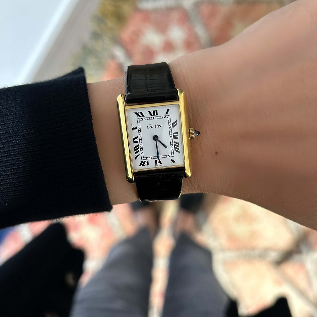 Cartier】カルティエマストタンク LM手巻きホワイトローマ Pre-must de  