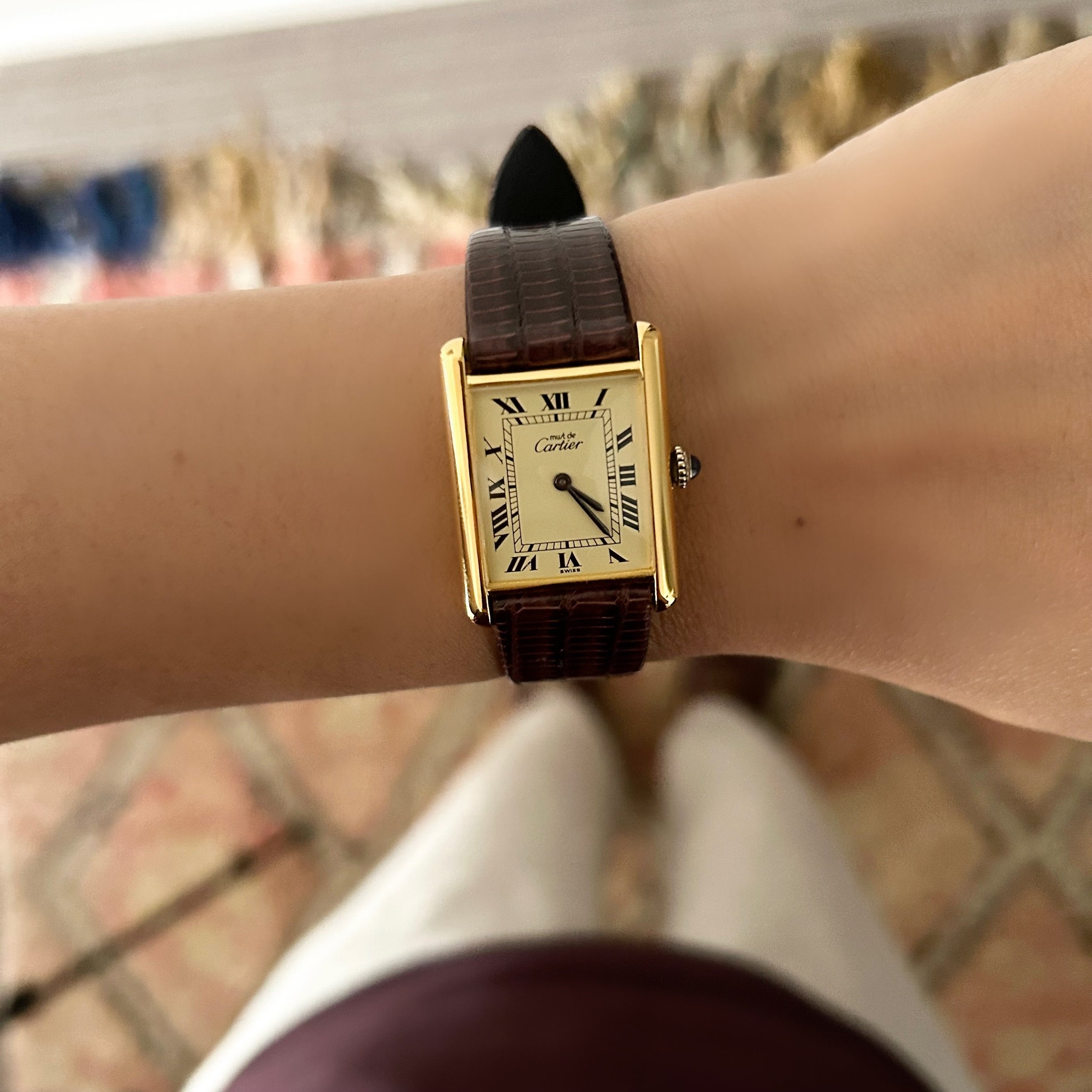 [Cartier] Cartier Must Tank LM Manual Winding Ivory Roman