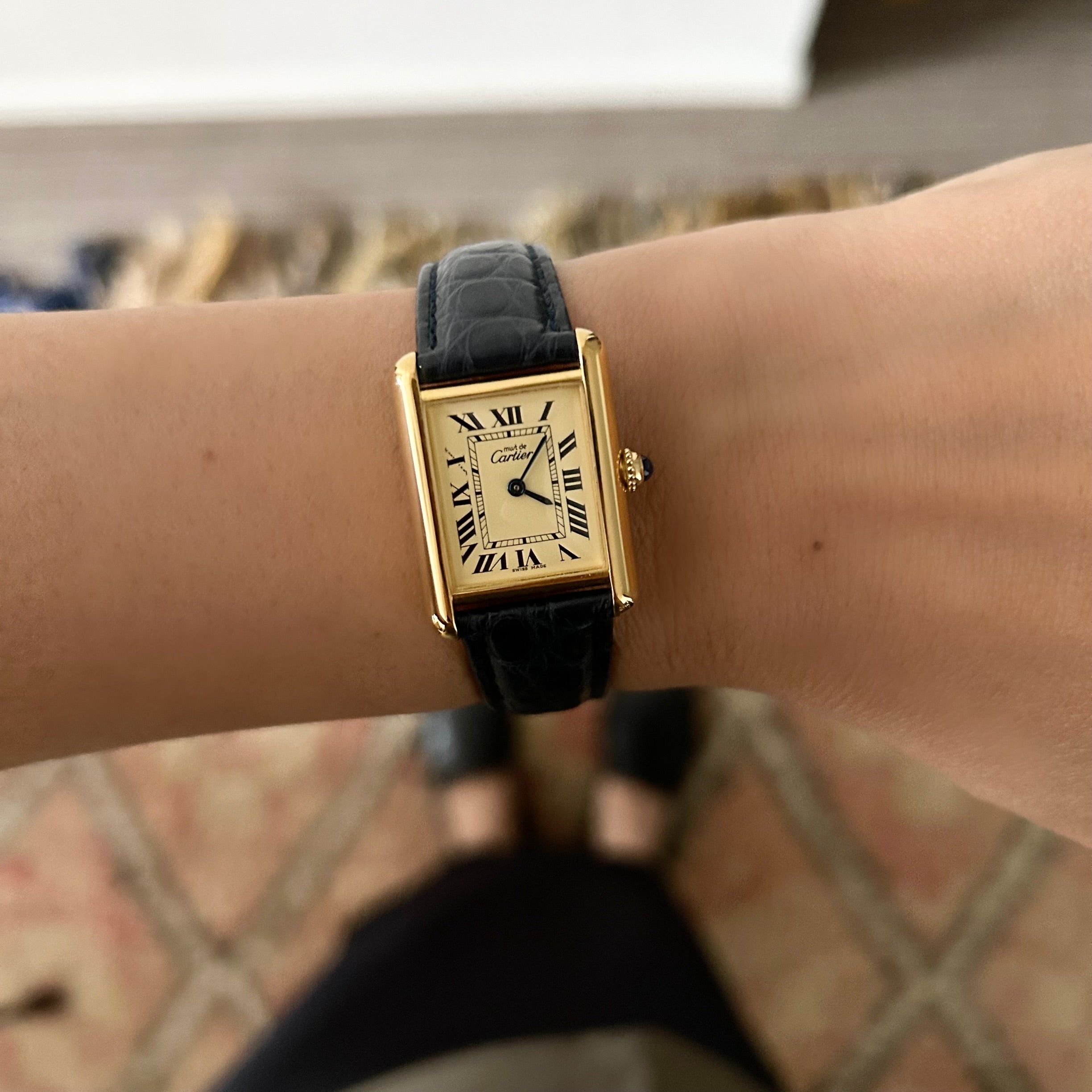 [Cartier] Cartier Must Tank SM late model ivory Roman