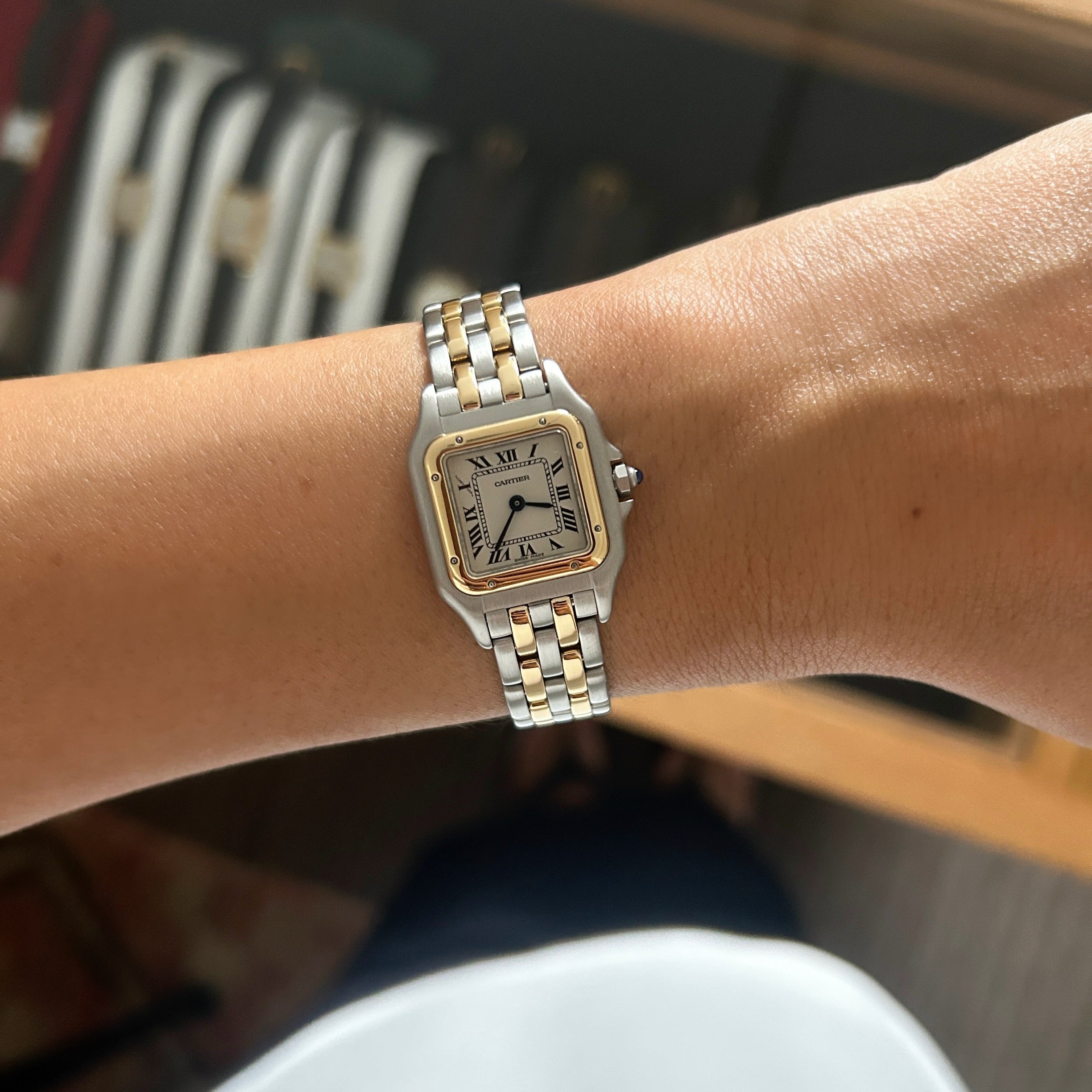 [Cartier] Cartier Panthere SM2 Row 18KYG x SS