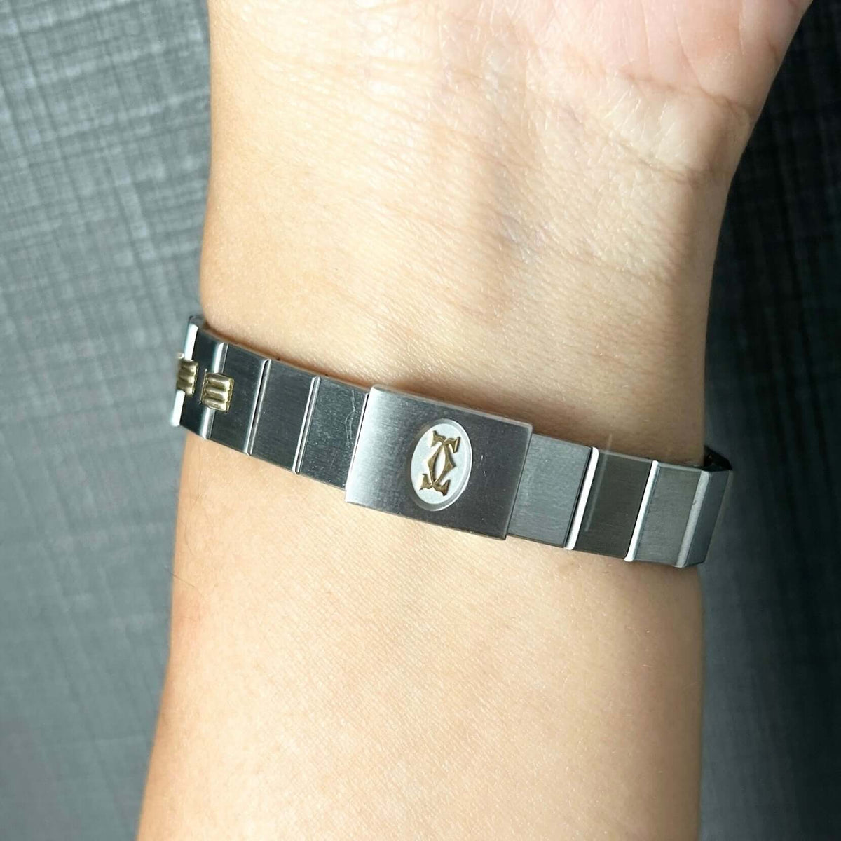 Cartier】カルティエサントスオクタゴン SMゴドロンブレスレット 18KYG 