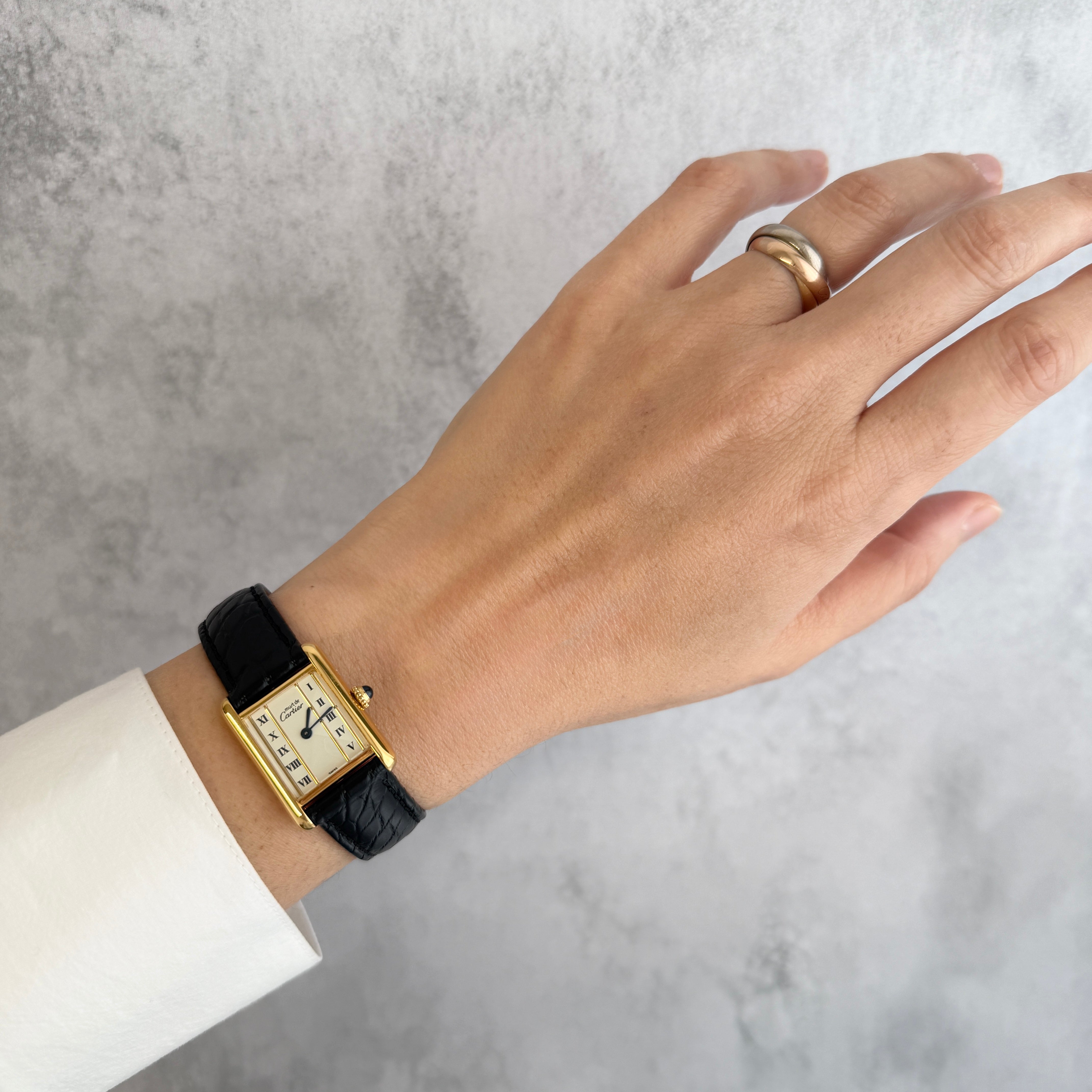 [Cartier] Cartier Must Tank SM Vertical Roman Numerals with Original Deployant Buckle