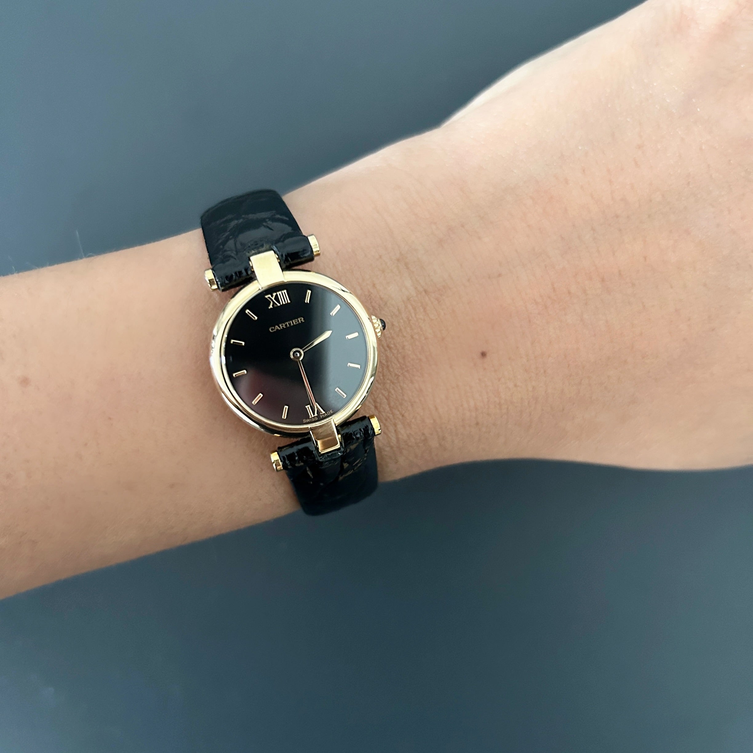 [Cartier] Vandome SM Black 2 -point Roma 18KYG