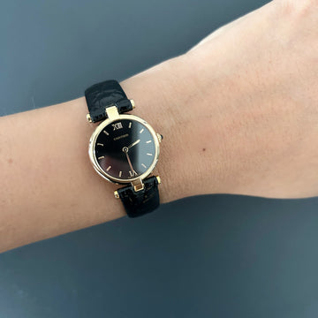 Cartier】 カルティエヴァンドーム SMブラック2点ローマ18KYG 純正 