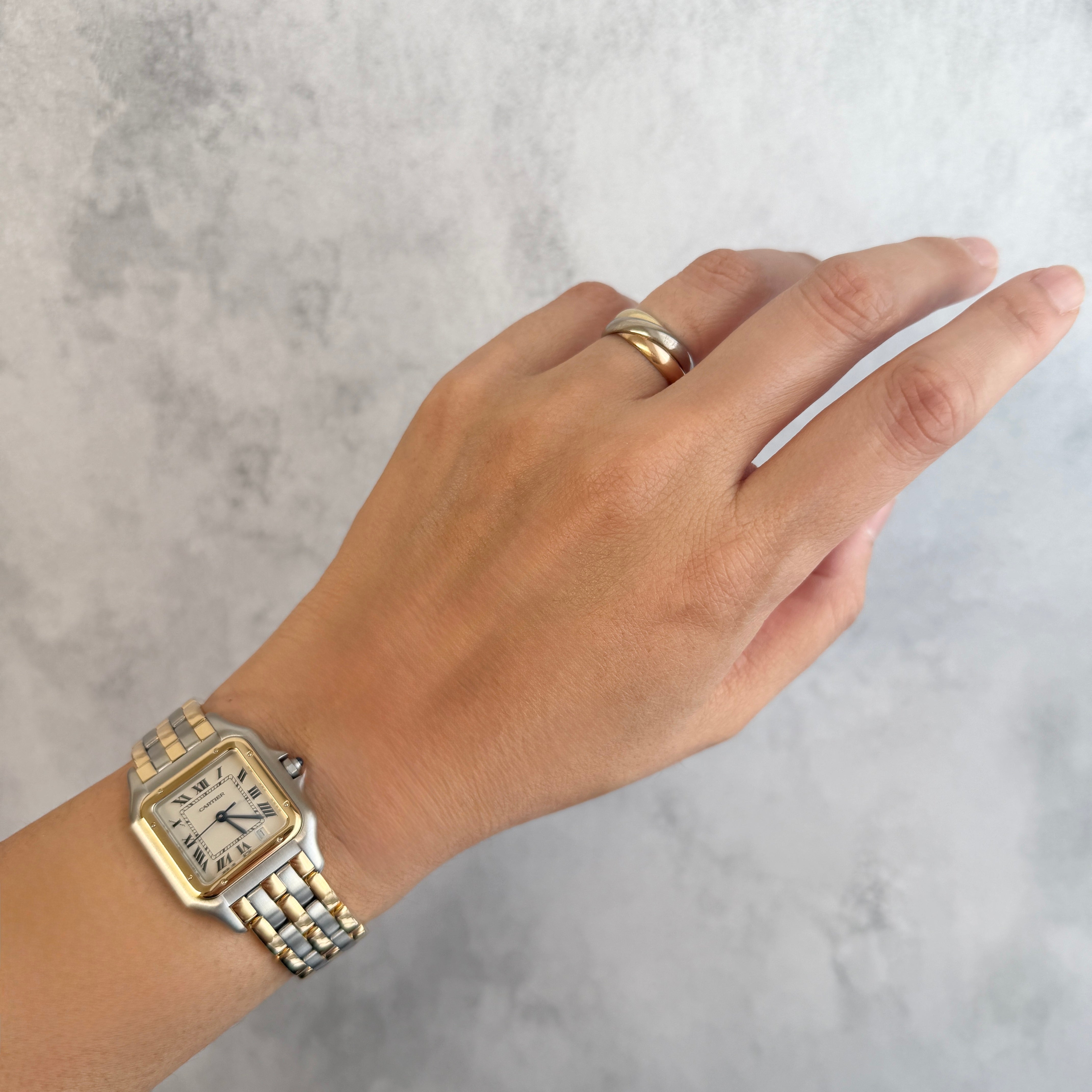 【Cartier】Cartier Panthère MM 3-Row 18K YG x SS, Cartier complete service performed