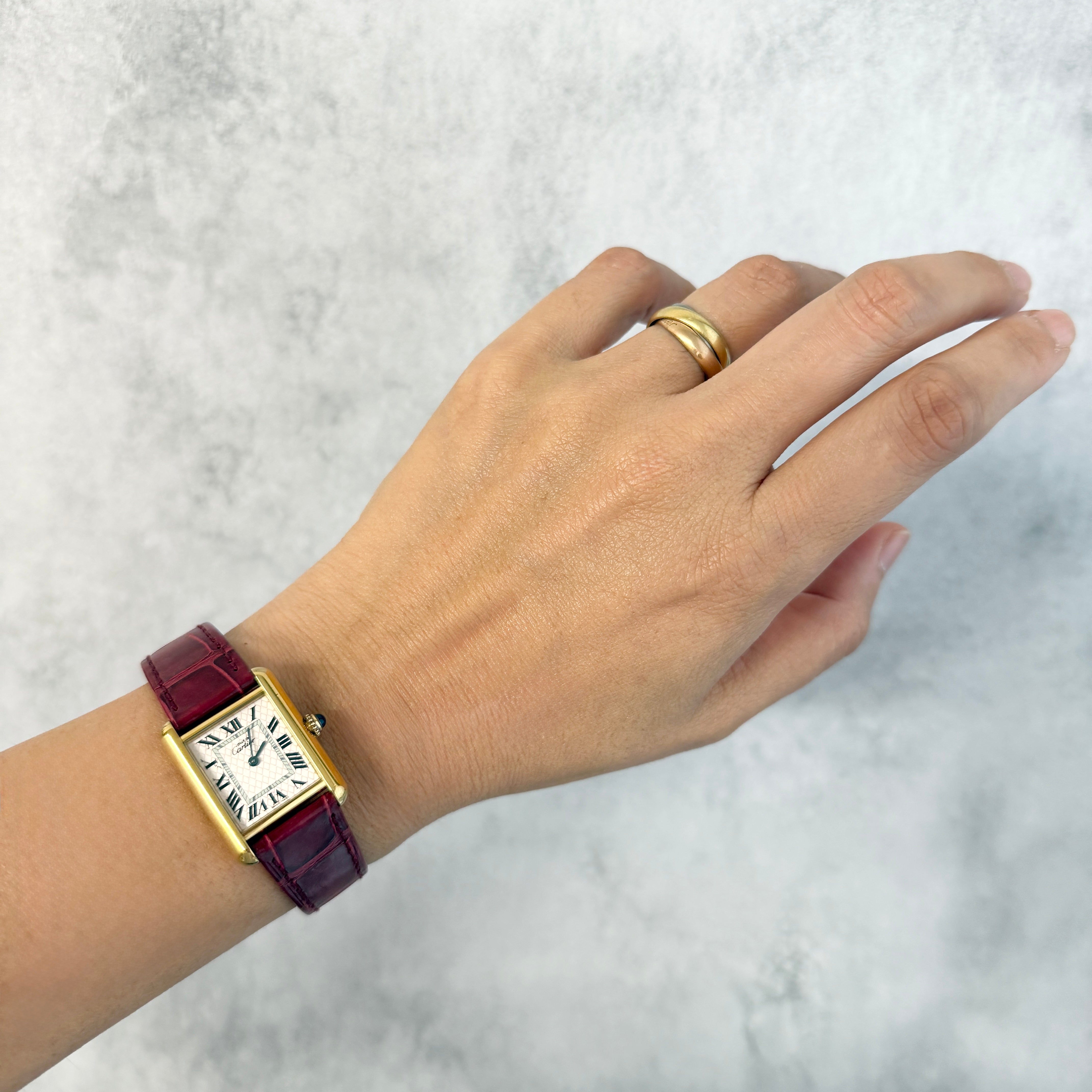 【Cartier】Cartier Must Tank SM, late model, Aquarino, 2004 Christmas Limited Edition, New old stock, Complete with accessories
