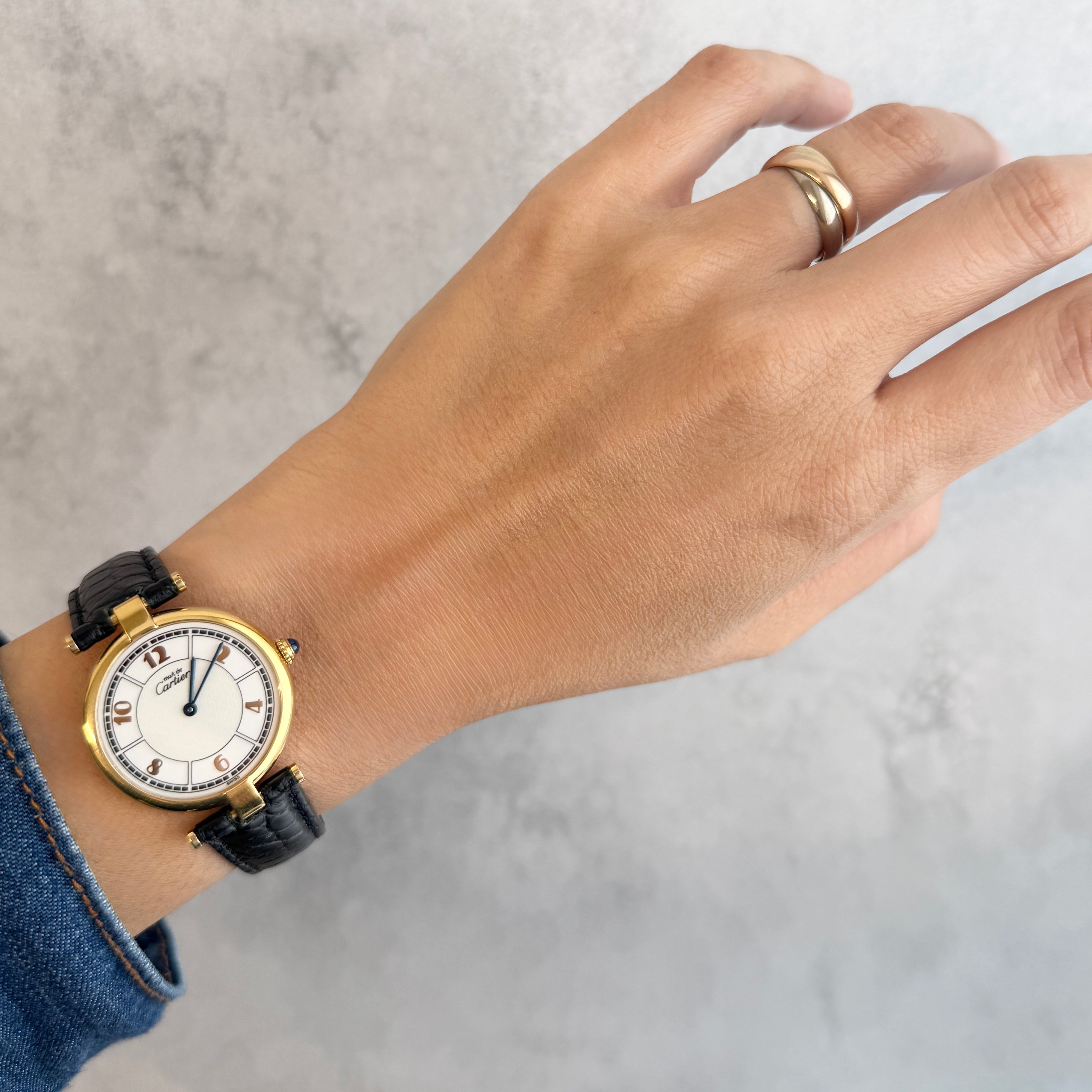 【Cartier】Cartier Must Vendôme LM,Scattered Arabic Numerals, with Original Deployment Buckle, Complete with Box and Papers