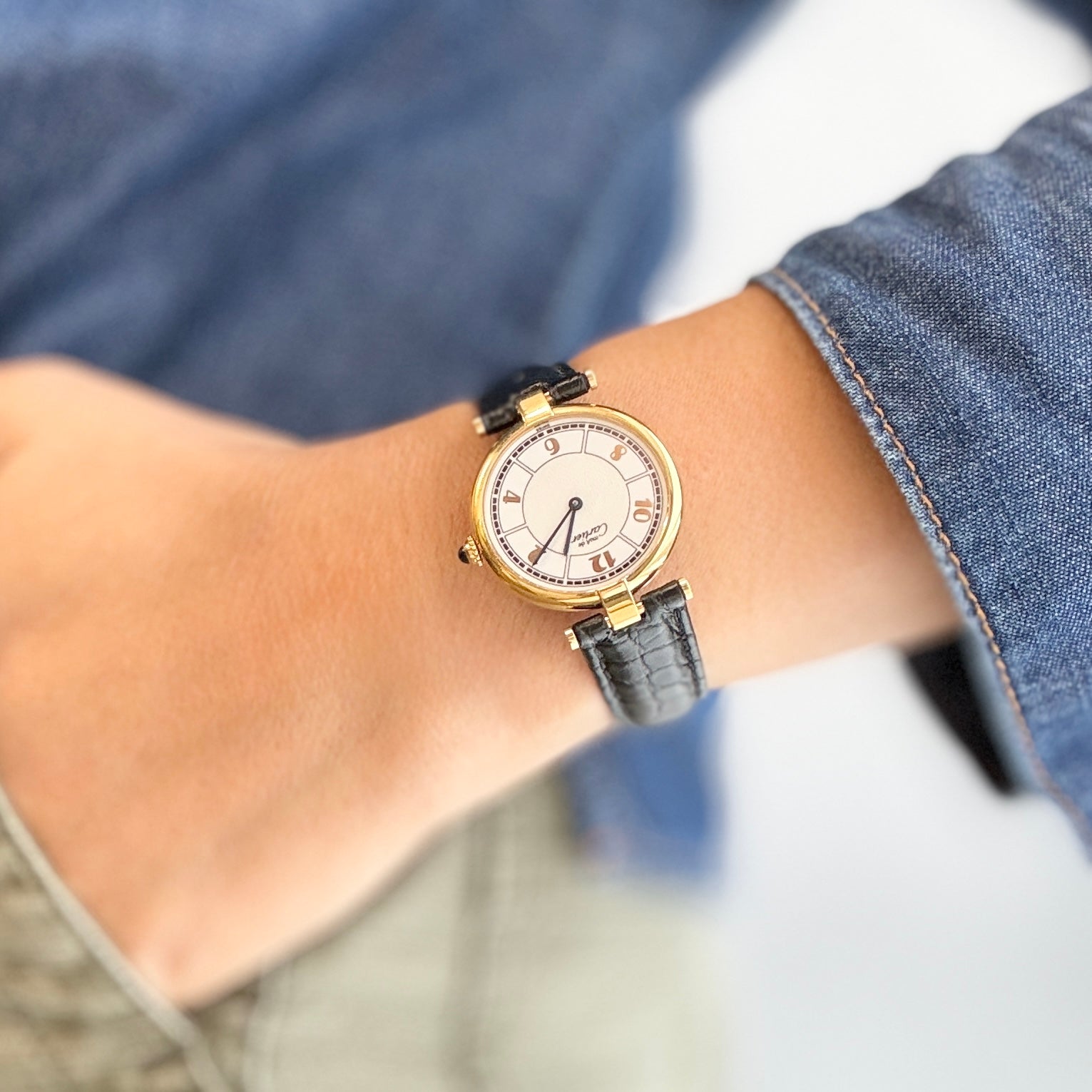 【Cartier】Cartier Must Vendôme LM,Scattered Arabic Numerals, with Original Deployment Buckle, Complete with Box and Papers