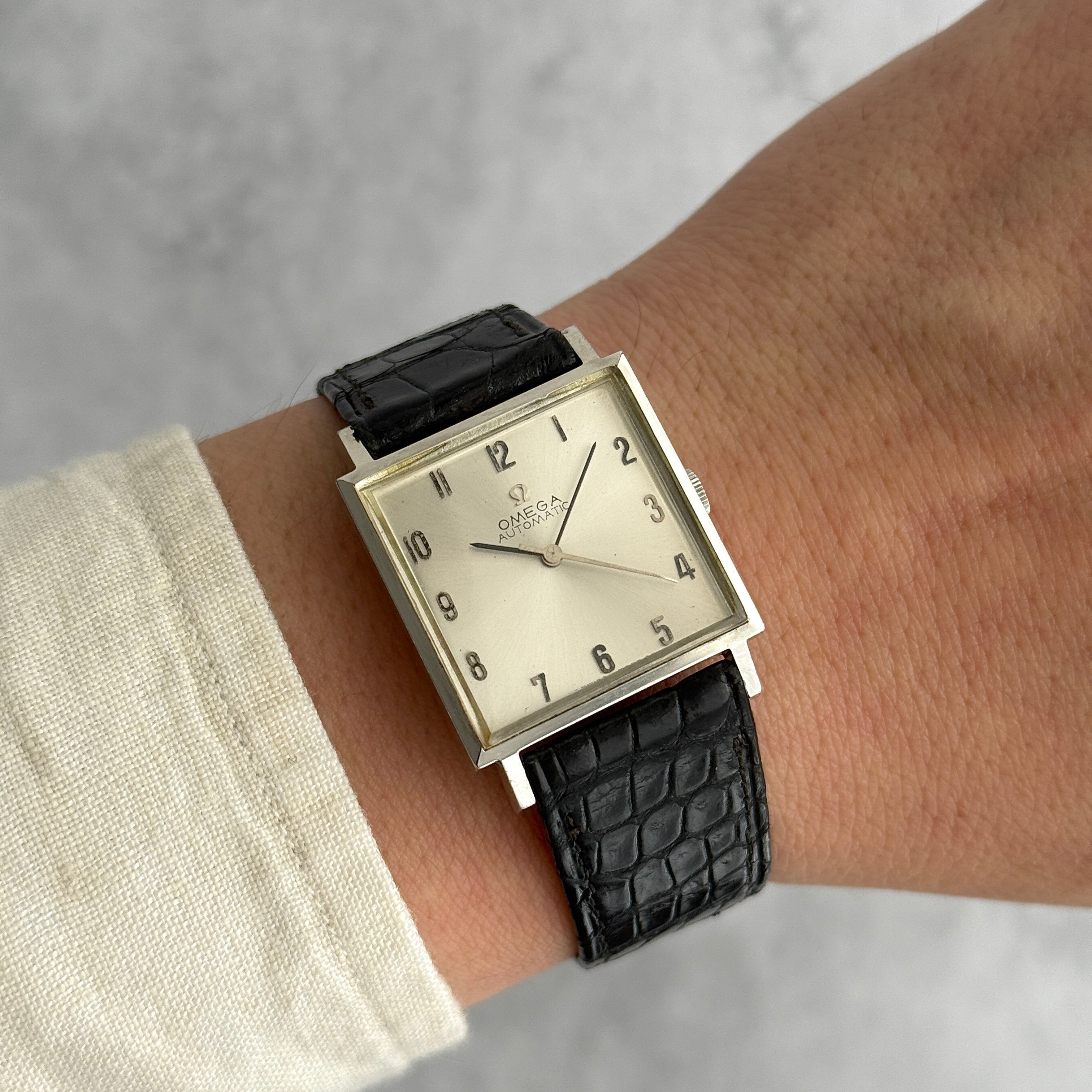 [OMEGA] Omega Automatic SS Square Case with Original Buckle