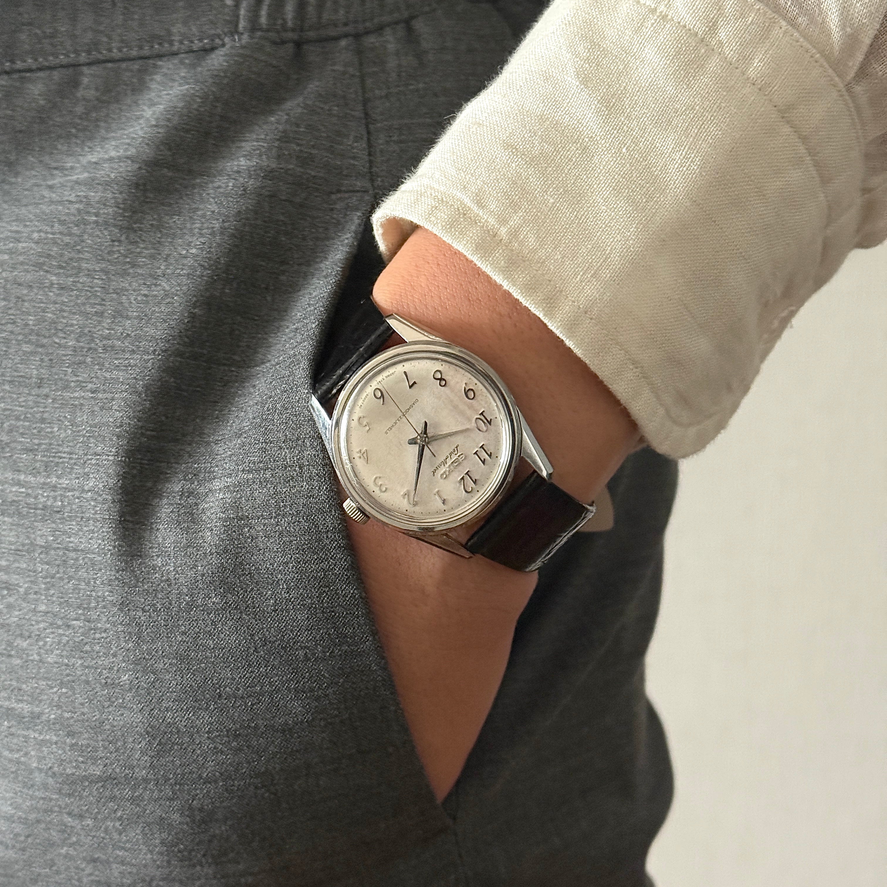 【SEIKO】セイコー ロードマーベル SS アラビア 5740-8000 純正尾錠付き