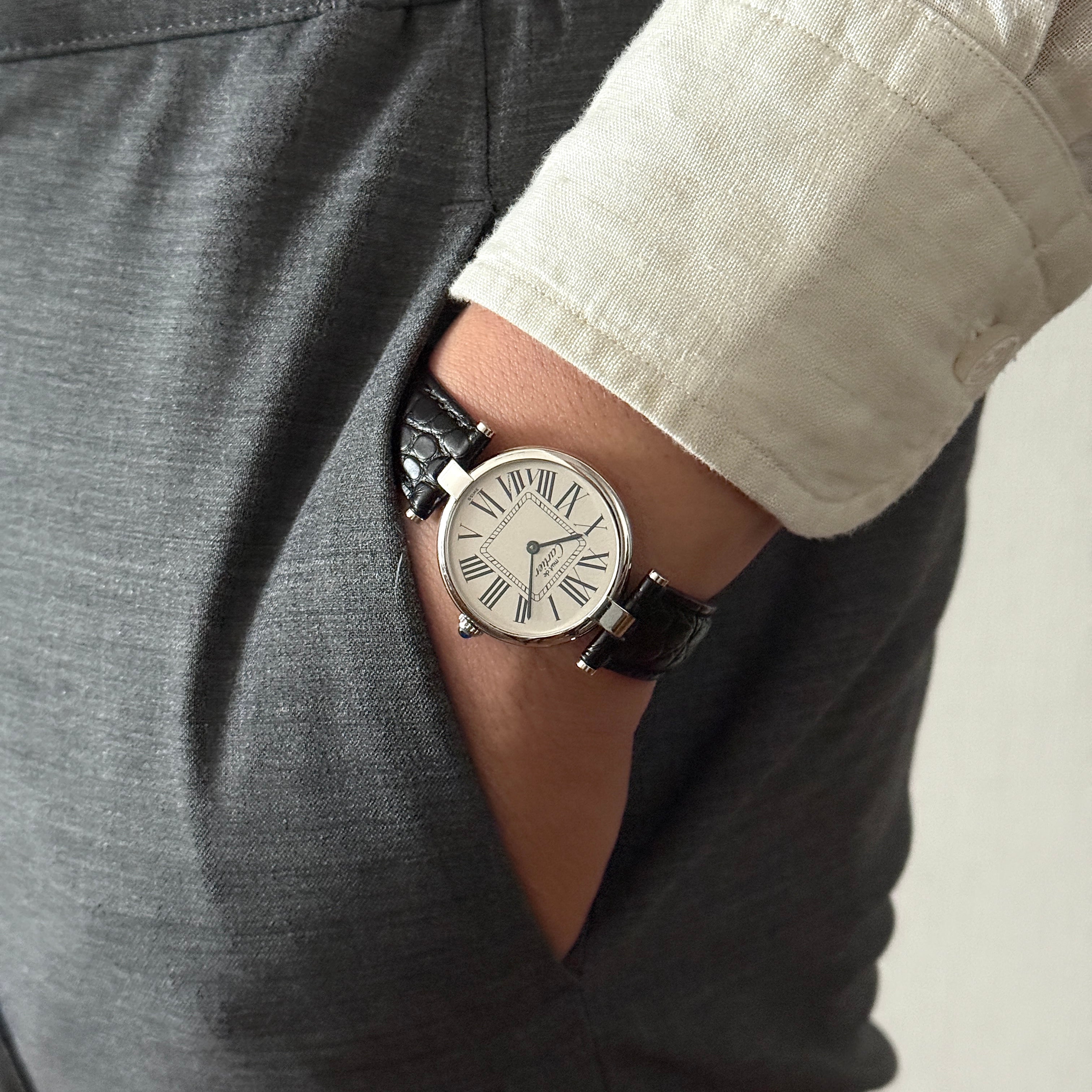 【Cartier】Cartier Must Vendome LM Opalin with original deployant buckle