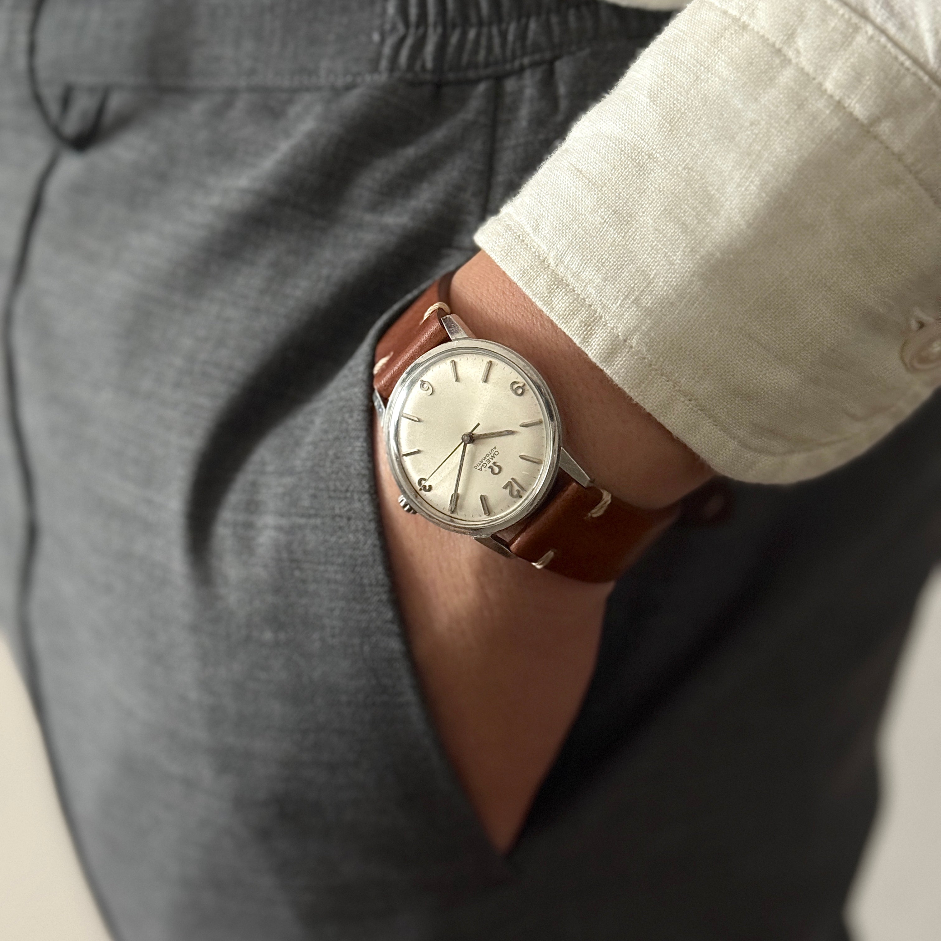 [OMEGA] Omega Automatic SS 12, 3, 6, 9 Cal. 550 with Original Buckle