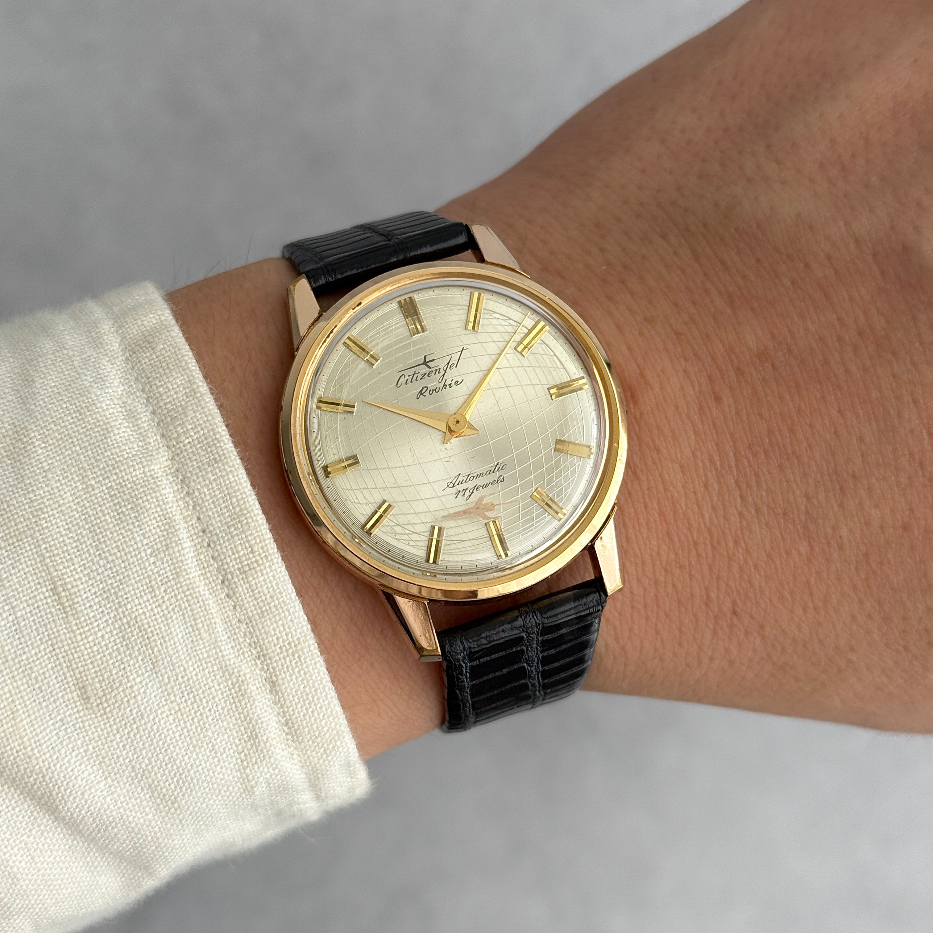 【CITIZEN】ジェットルーキー GP 飛行機秒針 純正尾錠付き 1963年10月製
