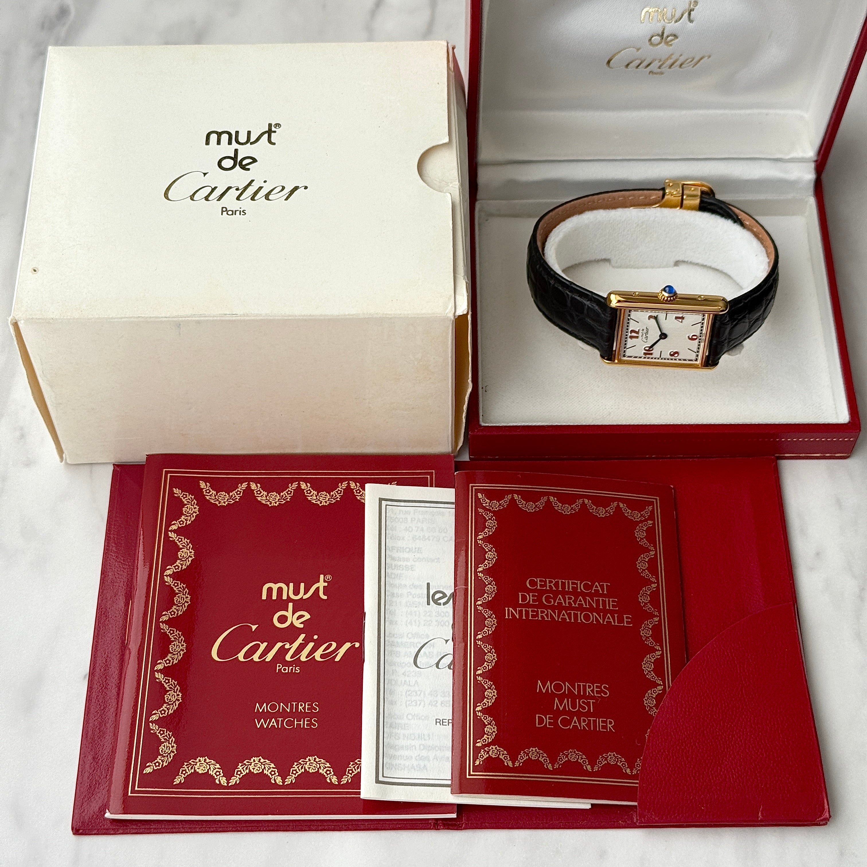 【Cartier】カルティエ マストタンク LM 飛びローマ 付属品完備 カルティエコンプリートサービス済み