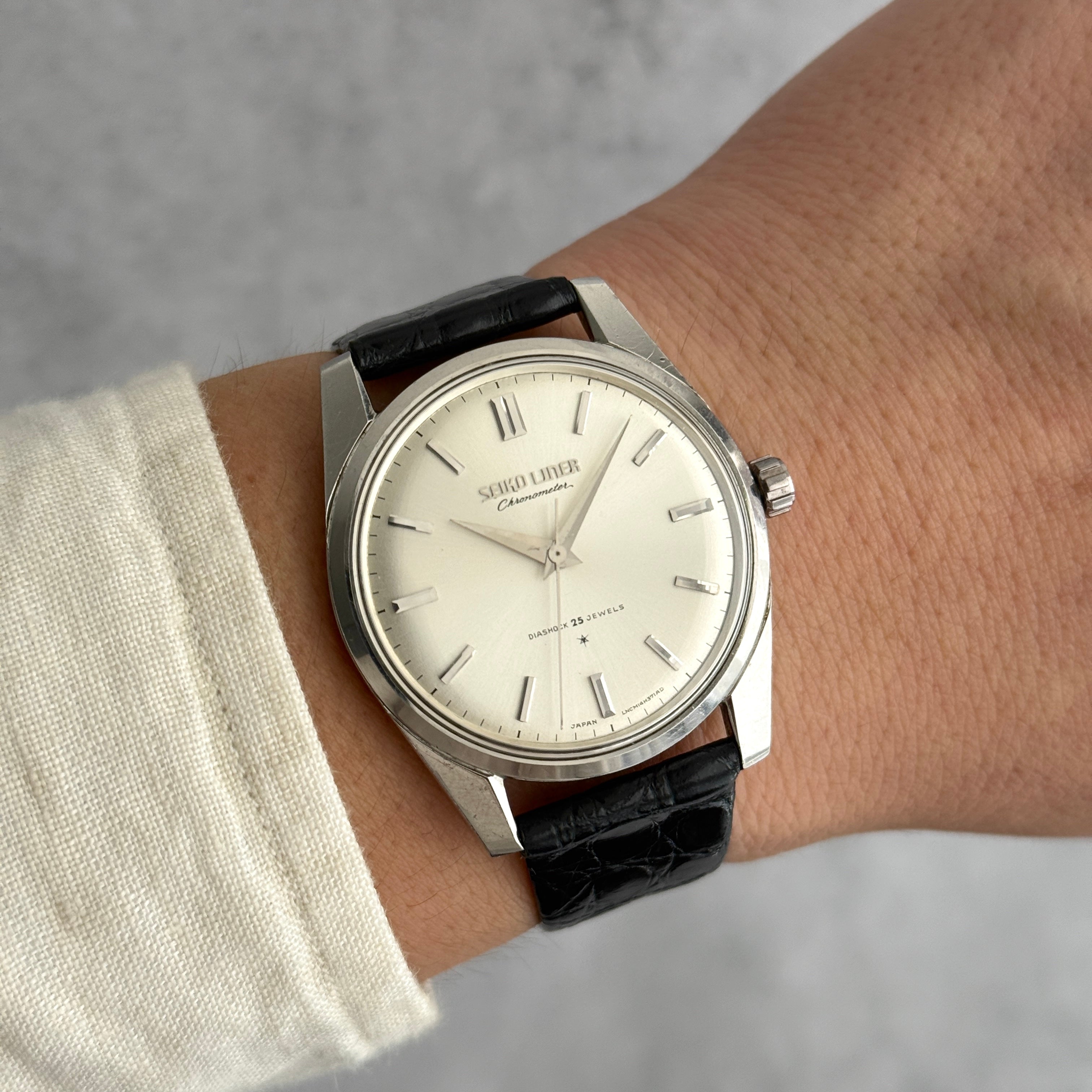 【SEIKO】セイコー ライナークロノメーター 46999 純正尾錠付き 1963年7月製造