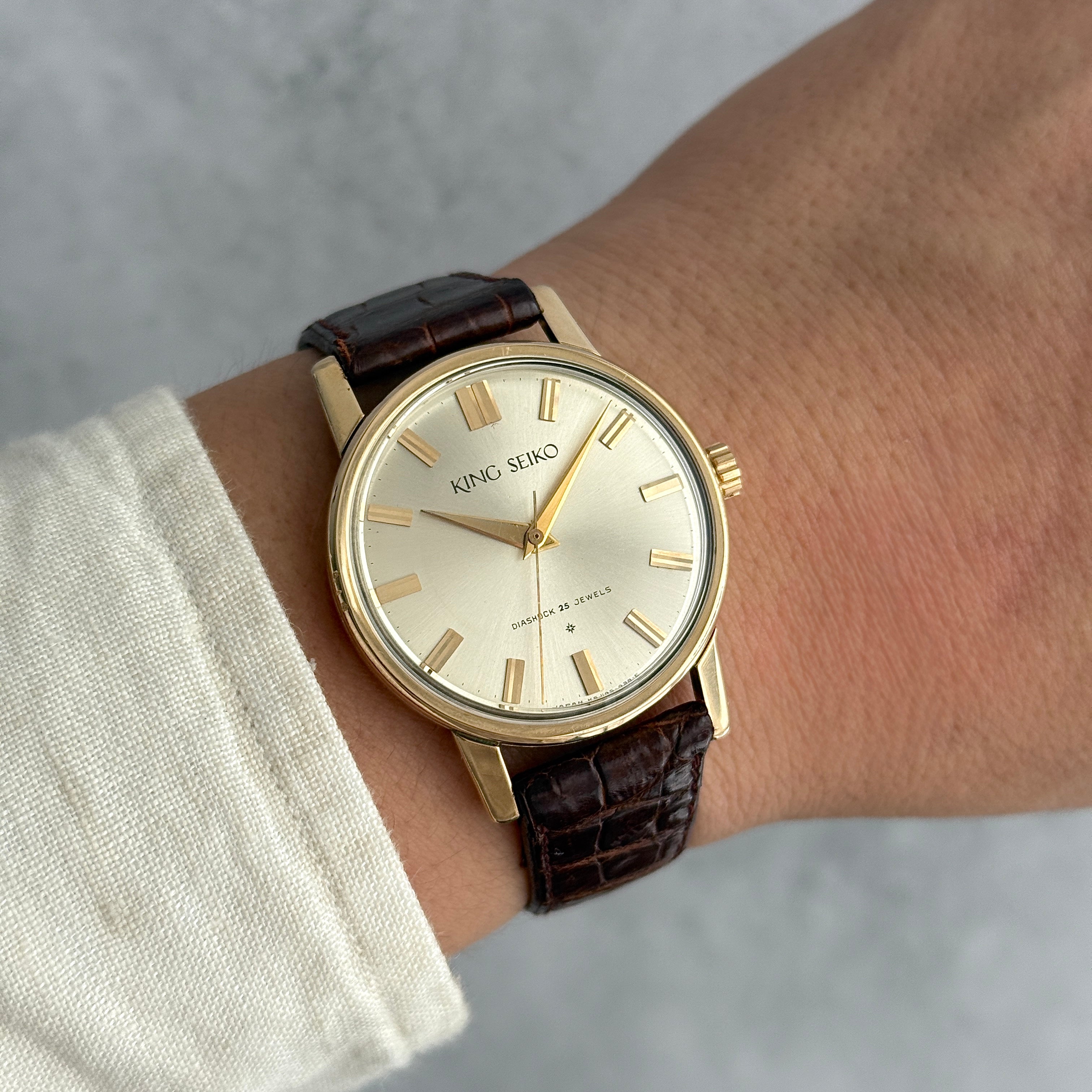 【SEIKO】セイコー キングセイコー1st 最初期モデル Small“25” 純正尾錠付き 1961年8月製造