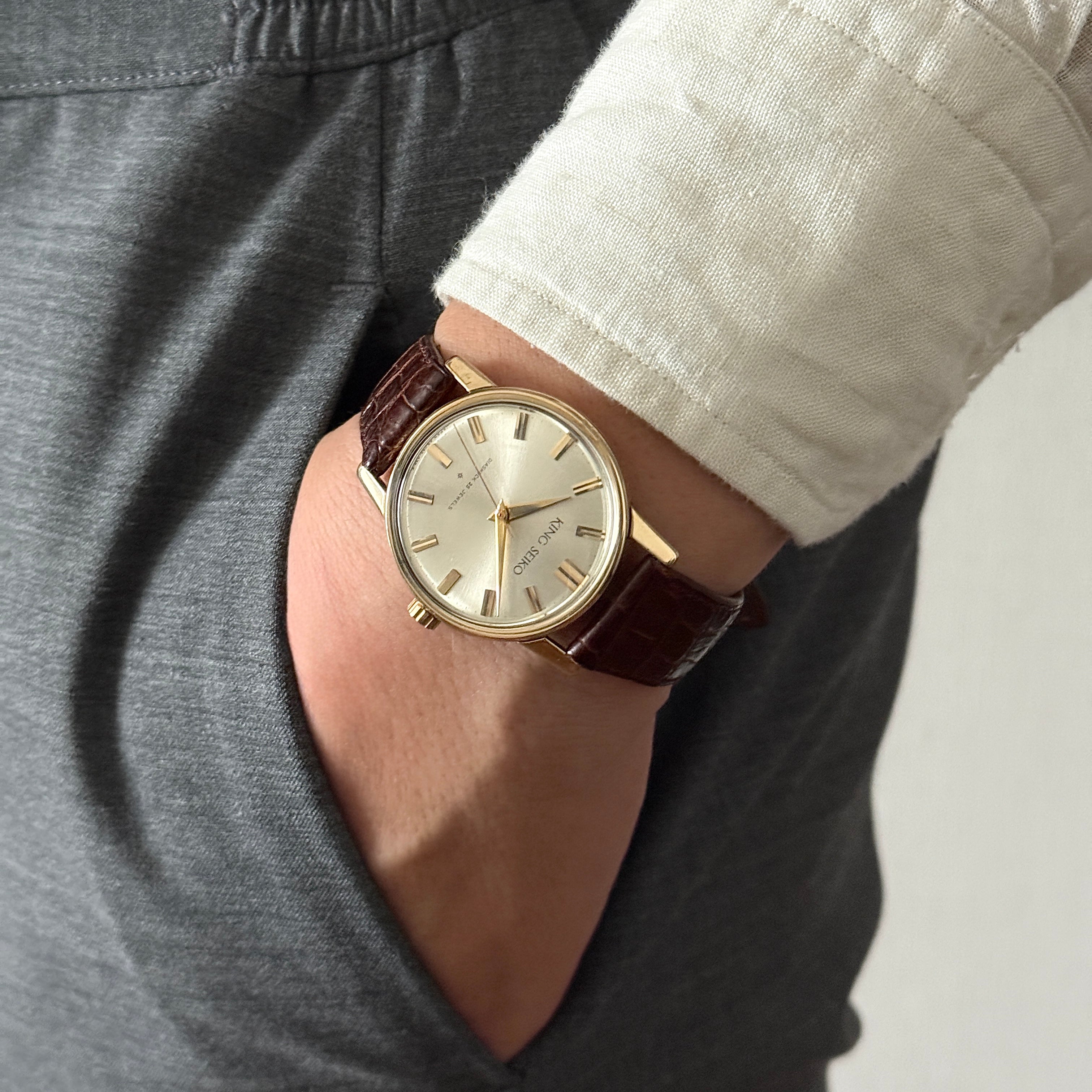 【SEIKO】セイコー キングセイコー1st 最初期モデル Small“25” 純正尾錠付き 1961年8月製造