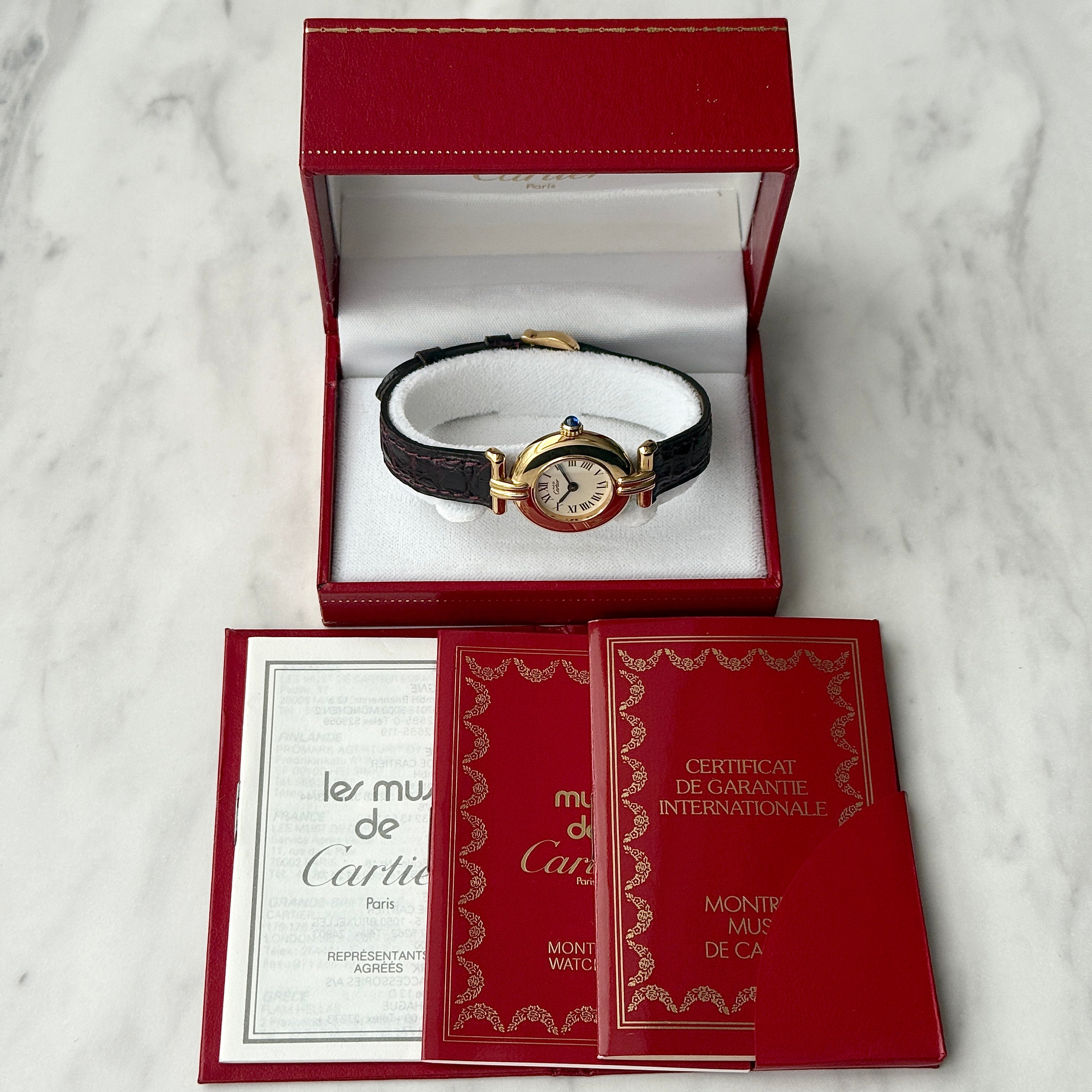 【Cartier】カルティエ マストコリゼ GP アイボリーローマ 付属品完備 デッドストック