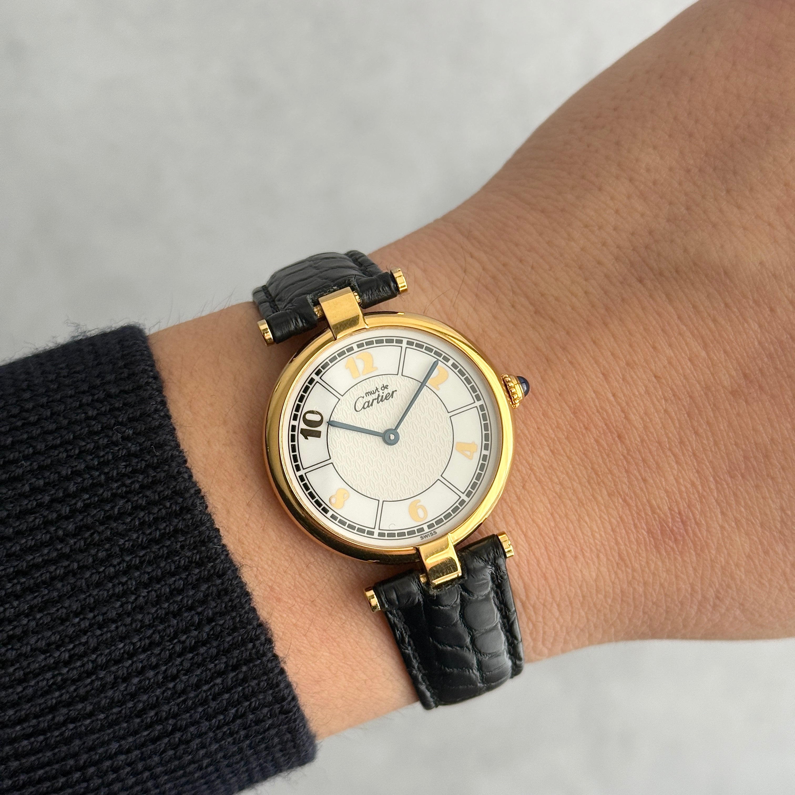 【Cartier】Cartier Must Vendôme LM,Scattered Arabic Numerals, with Original Deployment Buckle, Complete with Box and Papers