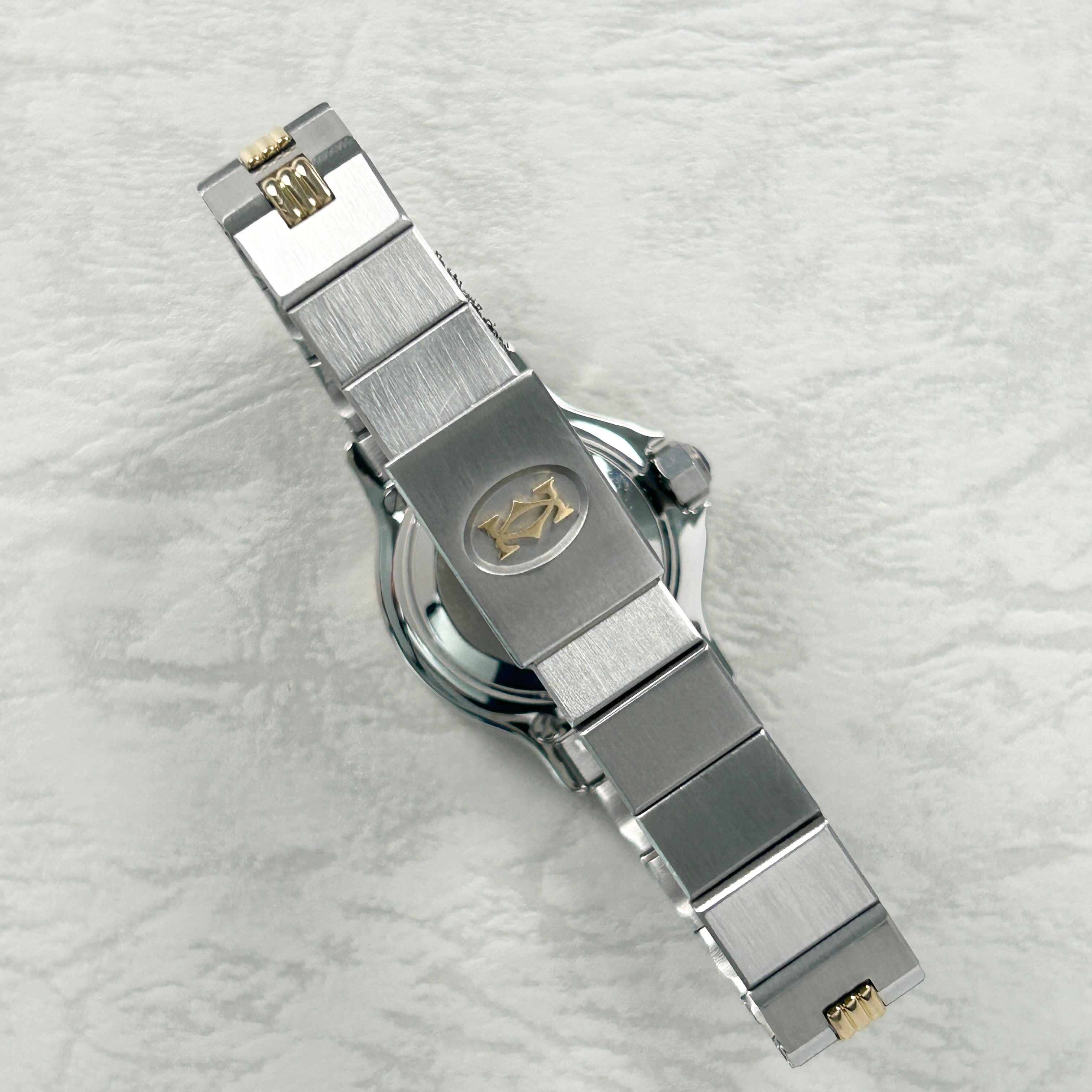 [Cartier] Cartier Santos Octagon SM Godron Bracelet 18KYG x SS Comes with a lifetime warranty Cartier repaired