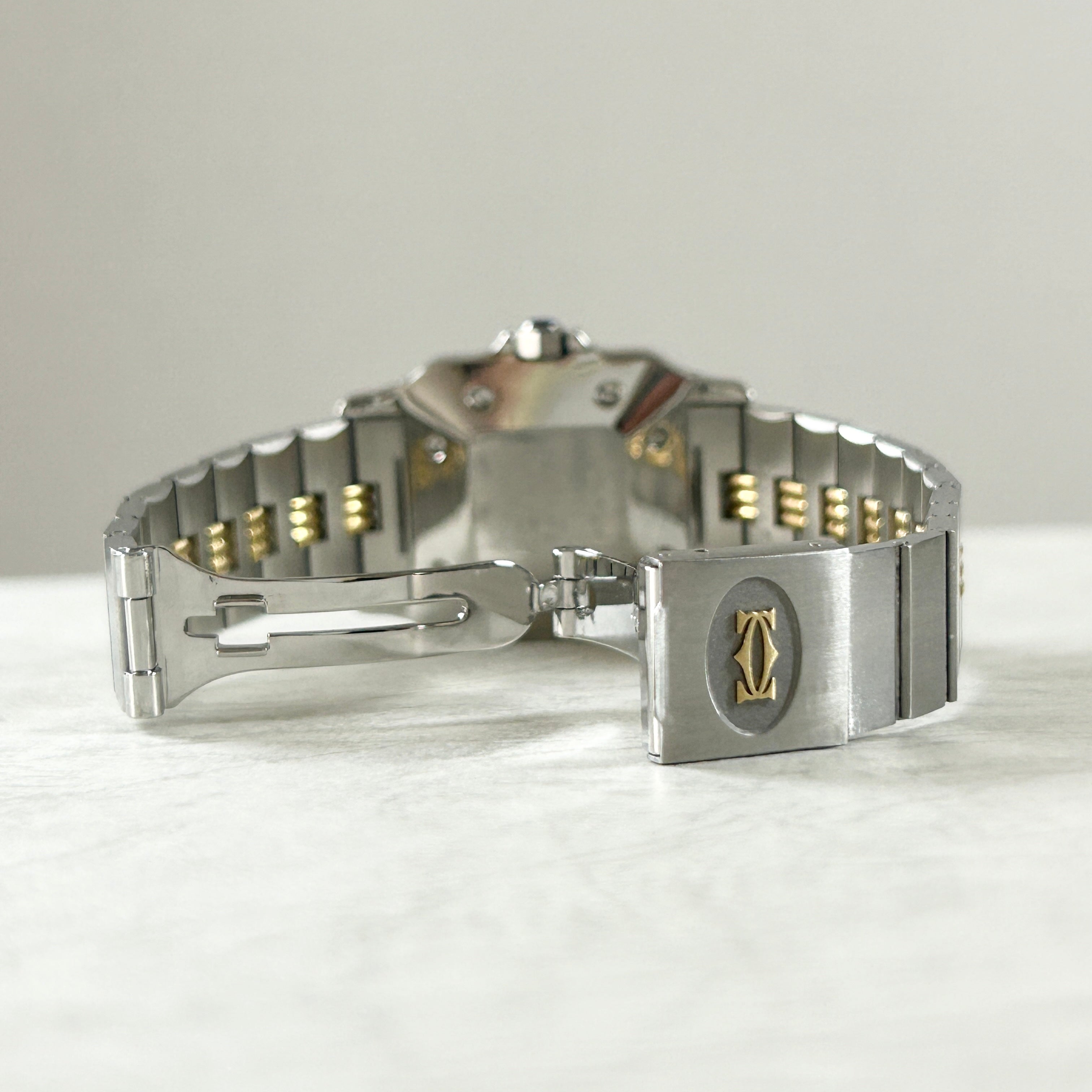 [Cartier] Cartier Santos Galbee LM Gadron Bracelet 18KYG x SS