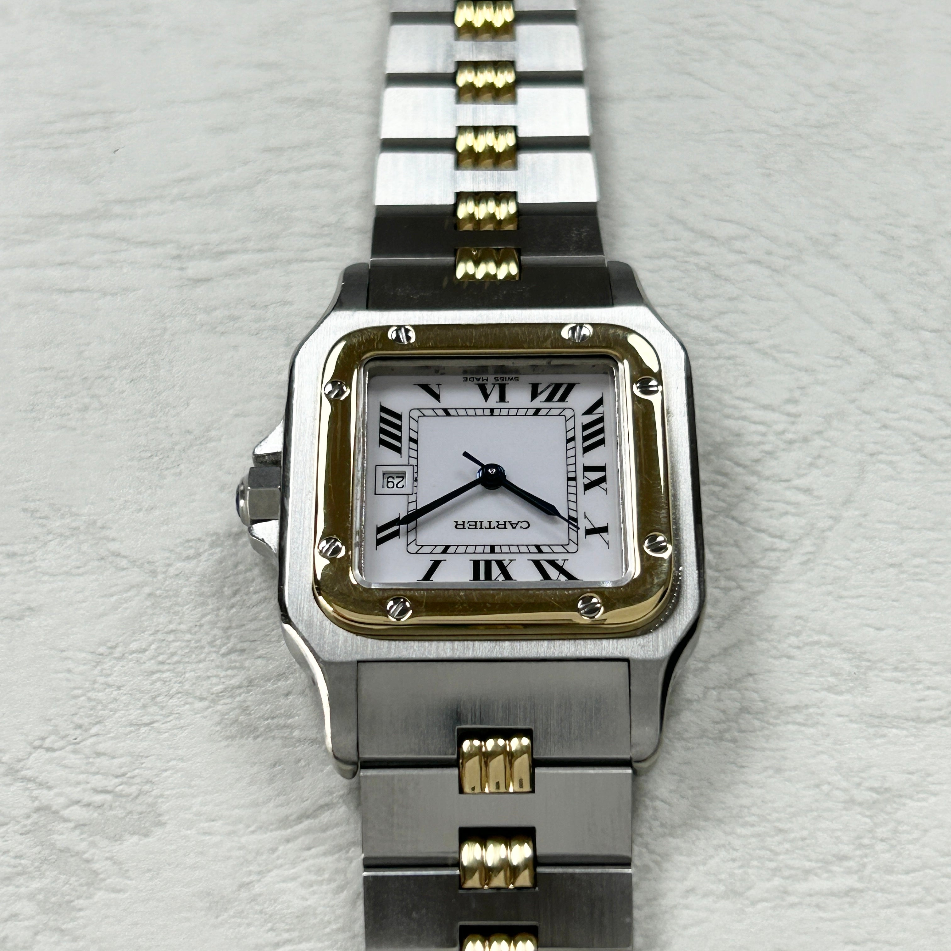 [Cartier] Cartier Santos Galbee LM Gadron Bracelet 18KYG x SS