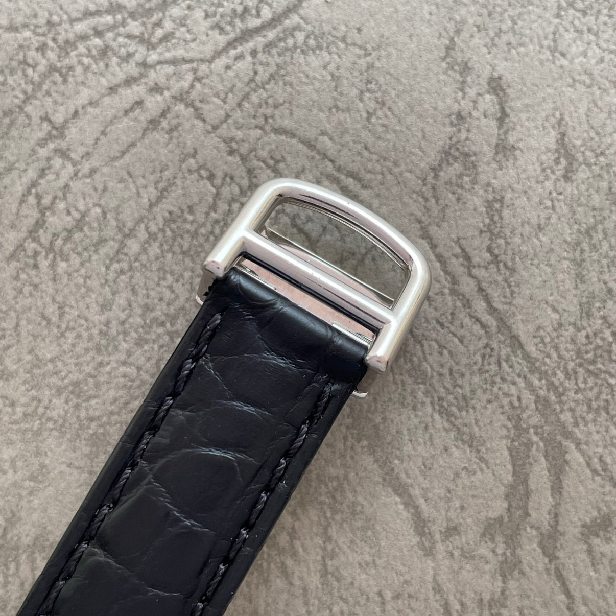 【Cartier】カルティエ<BR>タンクフランセーズ SM 18KWG 純正18金Dバックル付き