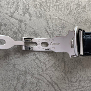 Cartier】カルティエ タンクフランセーズSM 18KWG 純正18金Dバックル付き