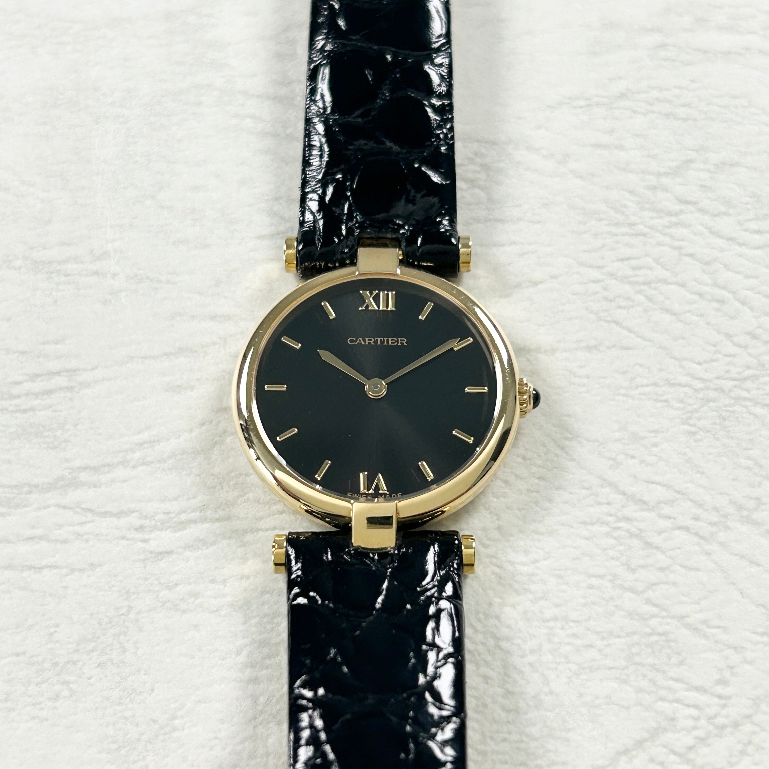 [Cartier] Vandome SM Black 2 -point Roma 18KYG