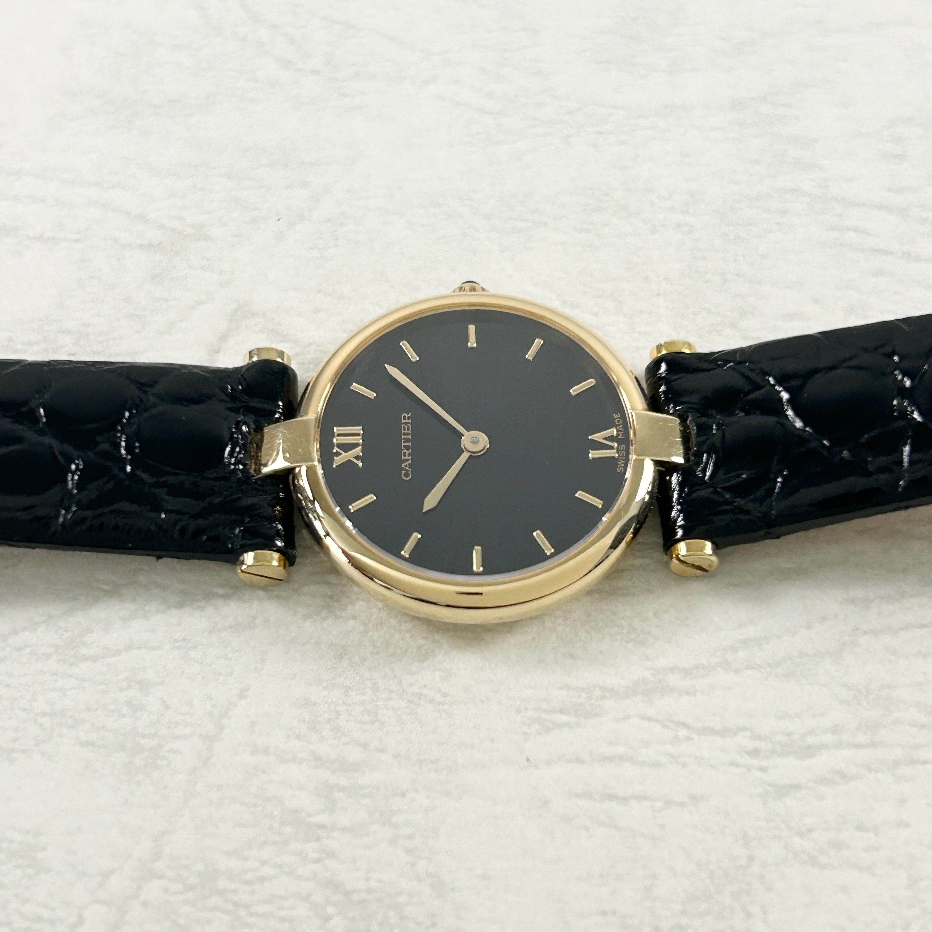 [Cartier] Vandome SM Black 2 -point Roma 18KYG