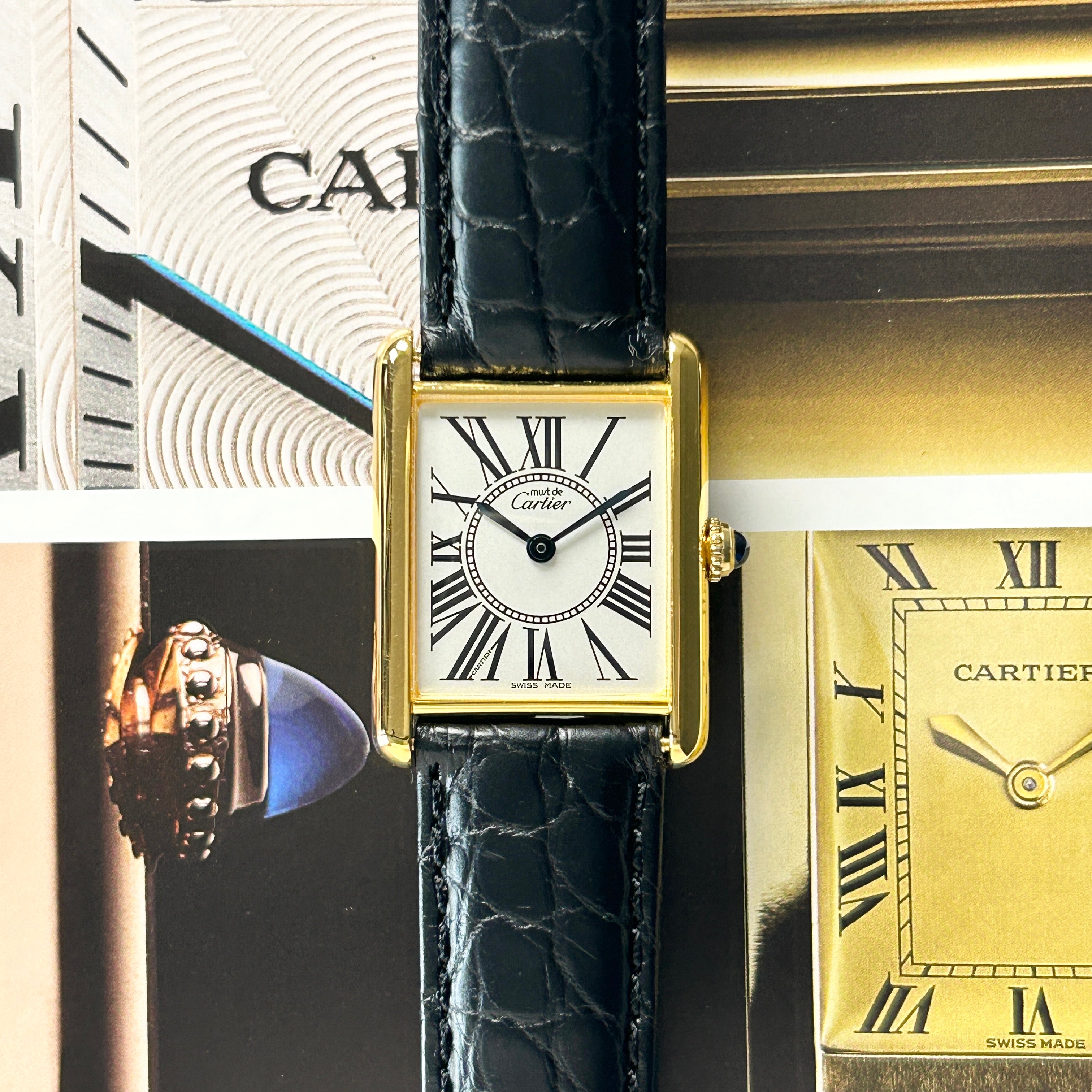 [Cartier] Cartier<br> Mast tank LM Oparan with accessories