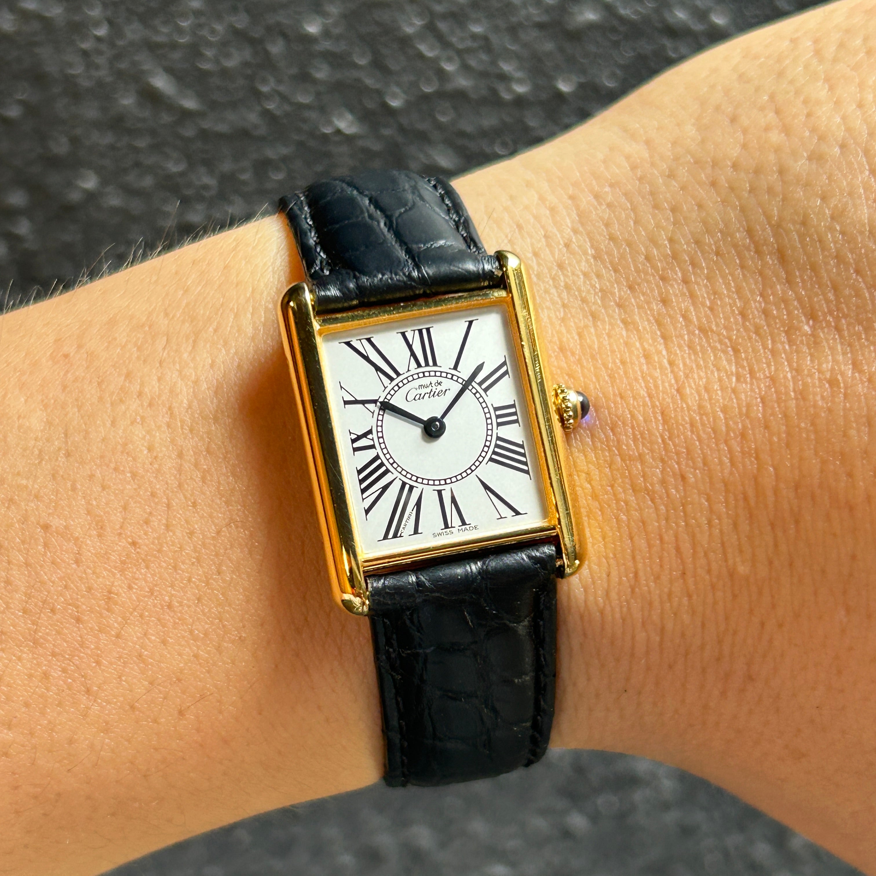 [Cartier] Cartier<br> Mast tank LM Oparan with accessories