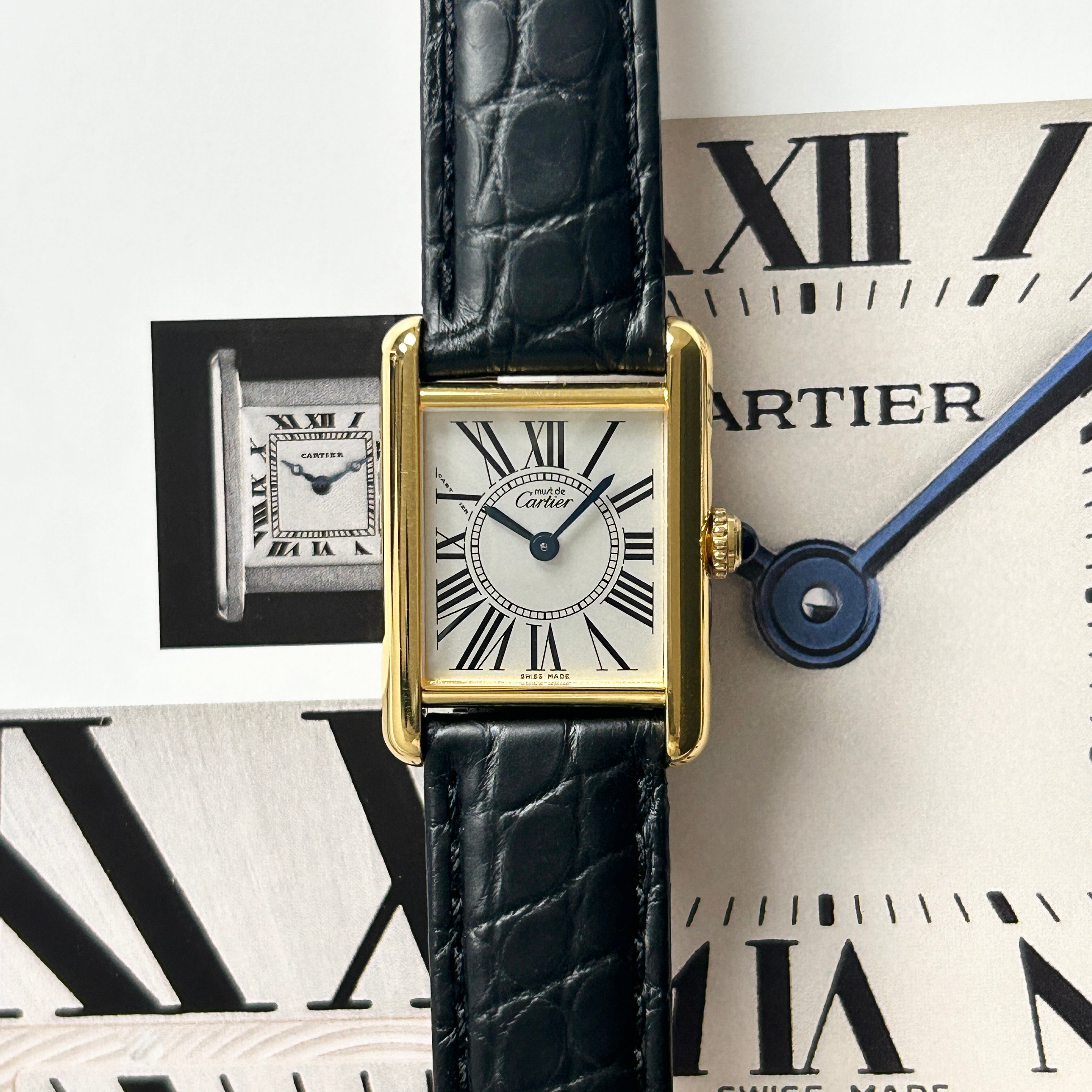 【Cartier】カルティエ<BR> マストタンク SMオパラン 付属品付き