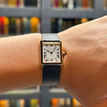 Cartier】カルティエ マストタンク LM手巻きホワイトローマ Pre-must  