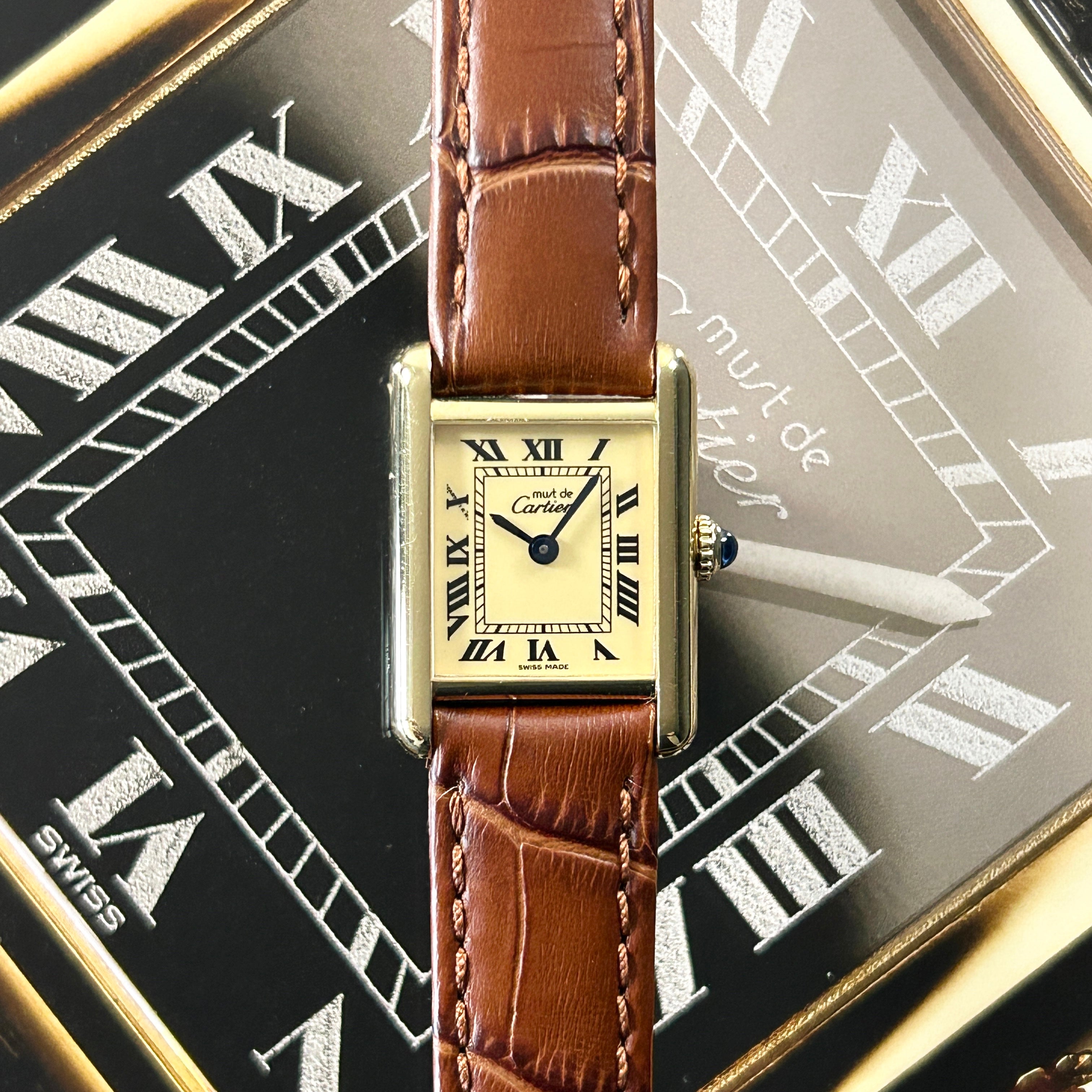 [Cartier] Cartier<br> Mast Tank SM Hand-wound Ivory Roma with lifetime warranty