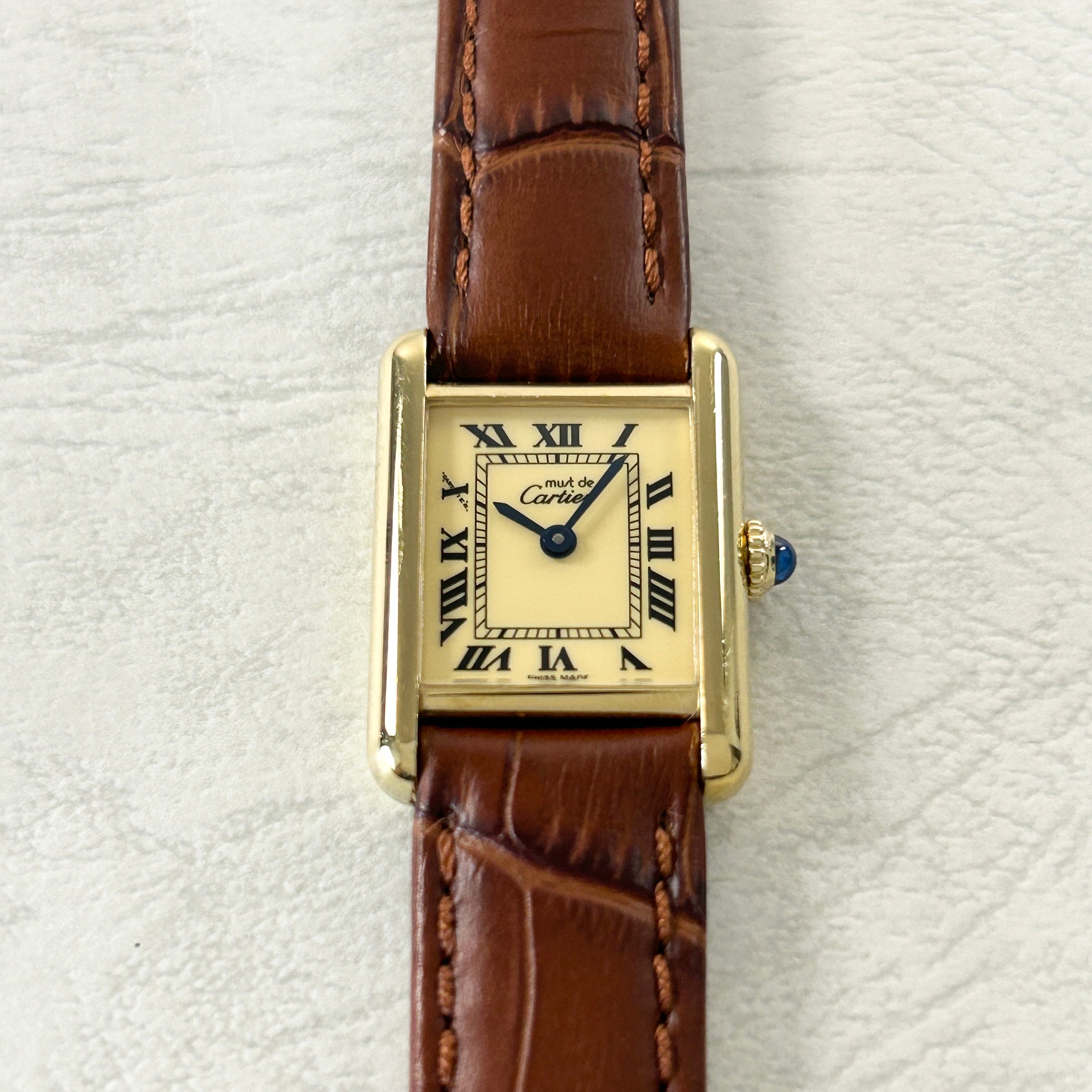 [Cartier] Cartier<br> Mast Tank SM Hand-wound Ivory Roma with lifetime warranty