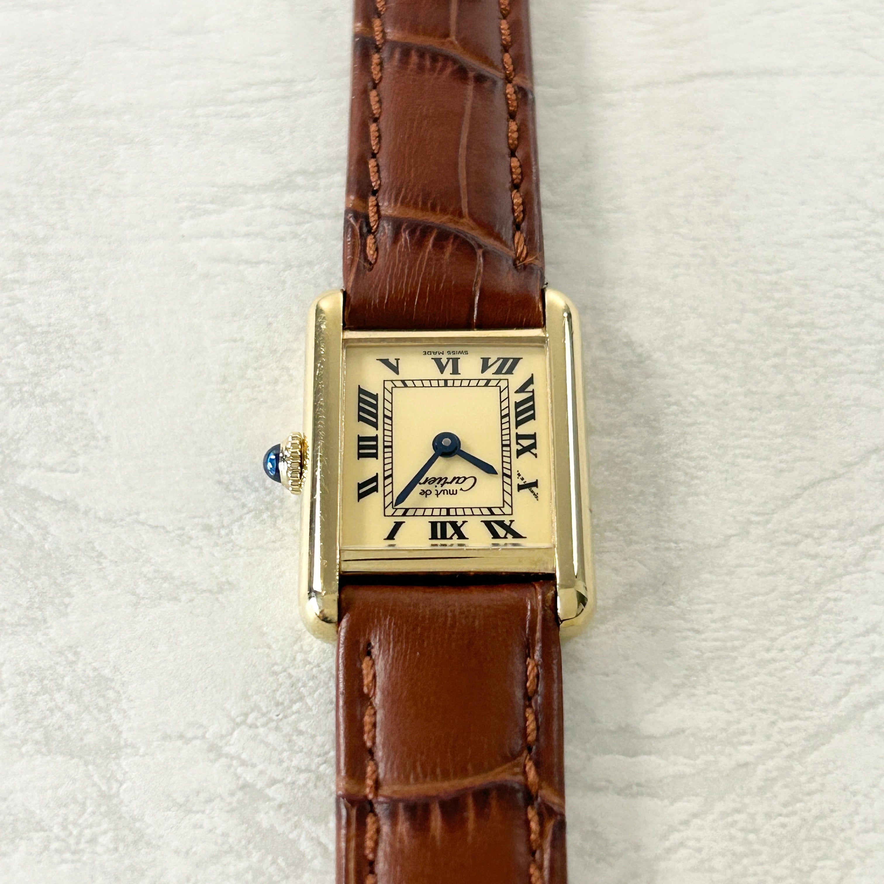 [Cartier] Cartier<br> Mast Tank SM Hand-wound Ivory Roma with lifetime warranty