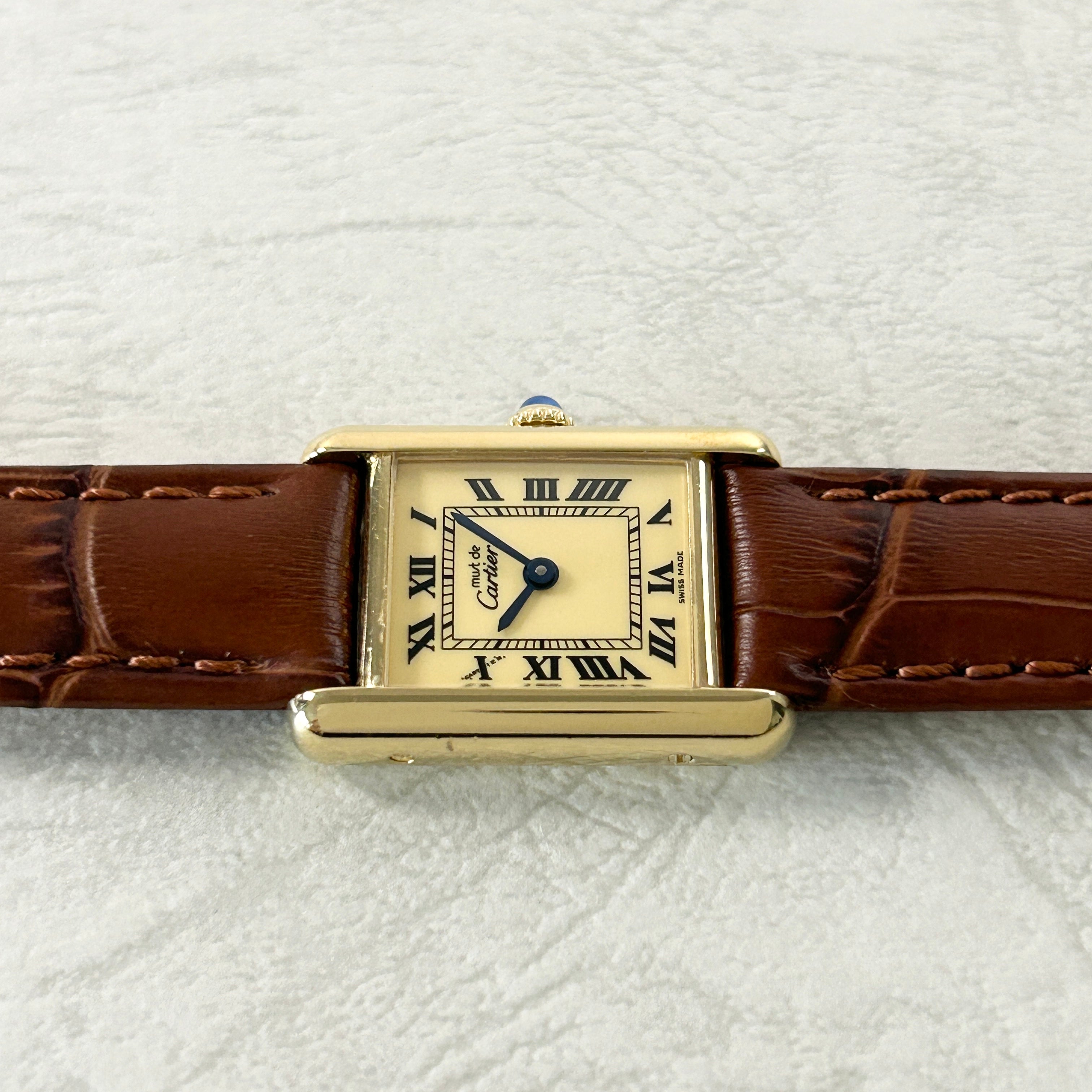 [Cartier] Cartier<br> Mast Tank SM Hand-wound Ivory Roma with lifetime warranty