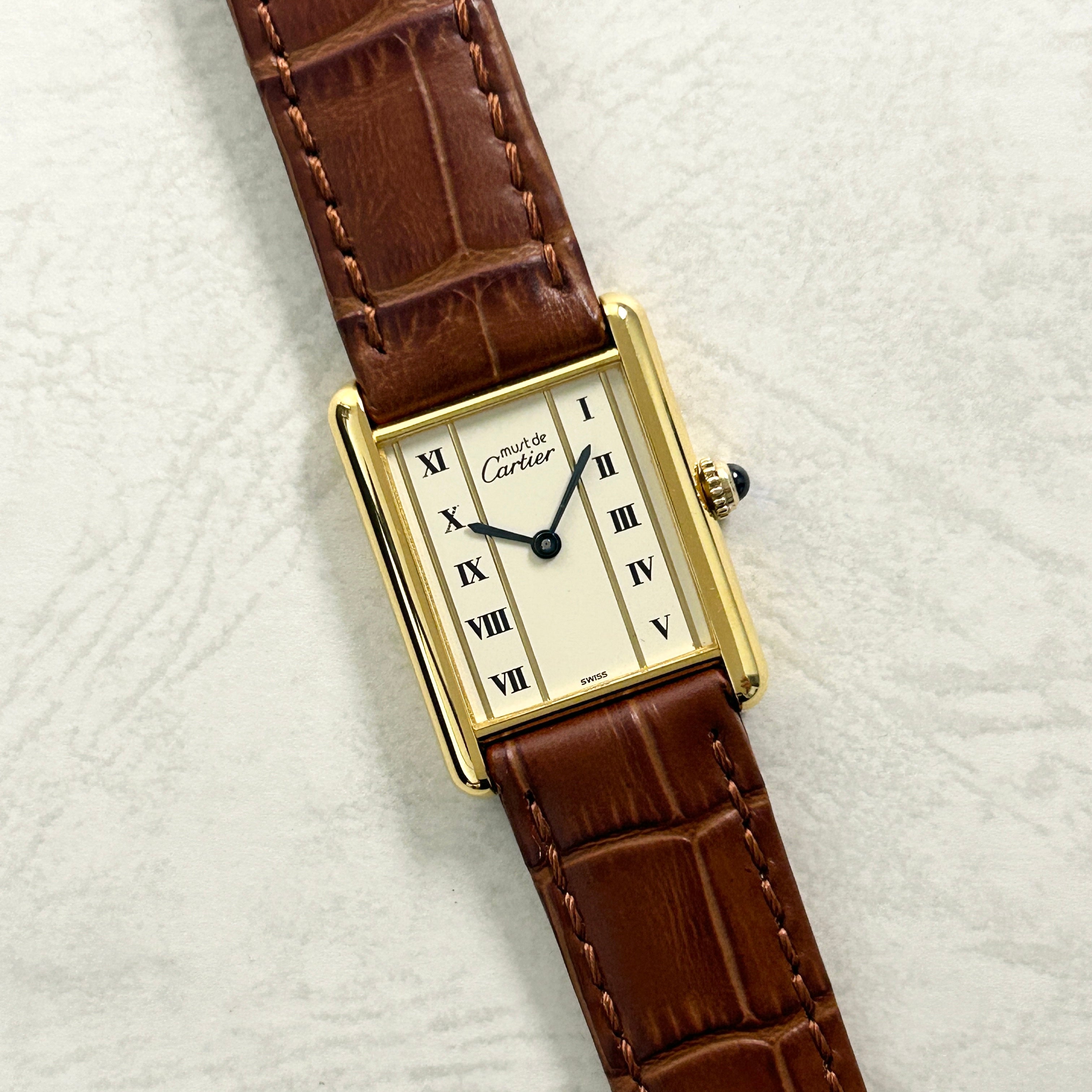 [Cartier] Cartier Must Tank LM Vertical Roman with genuine buckle