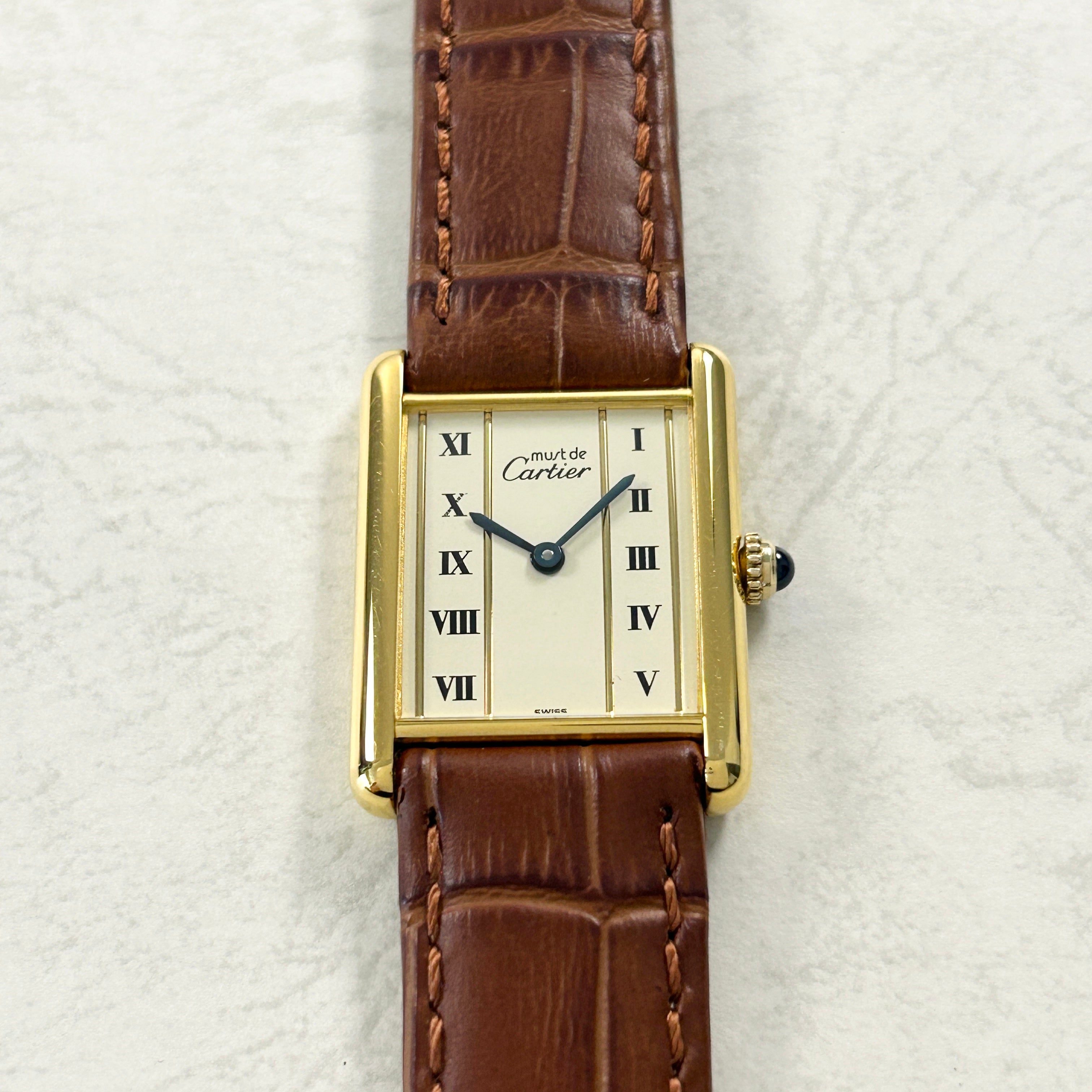 [Cartier] Cartier Must Tank LM Vertical Roman with genuine buckle