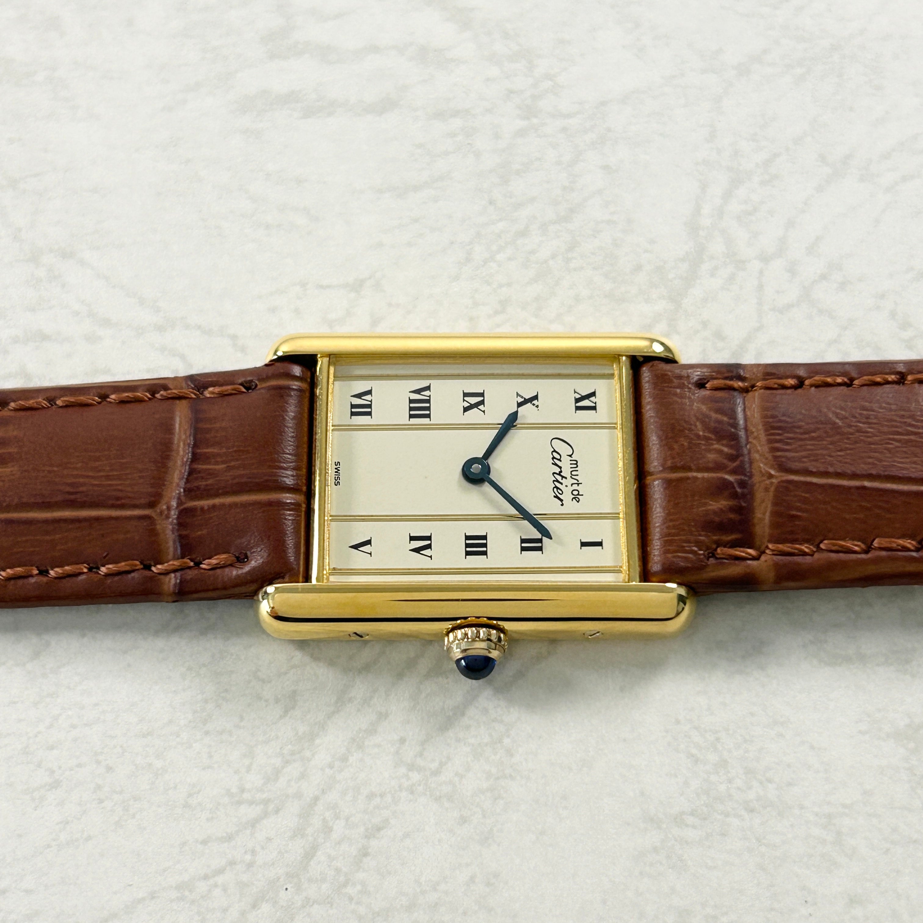 [Cartier] Cartier Must Tank LM Vertical Roman with genuine buckle