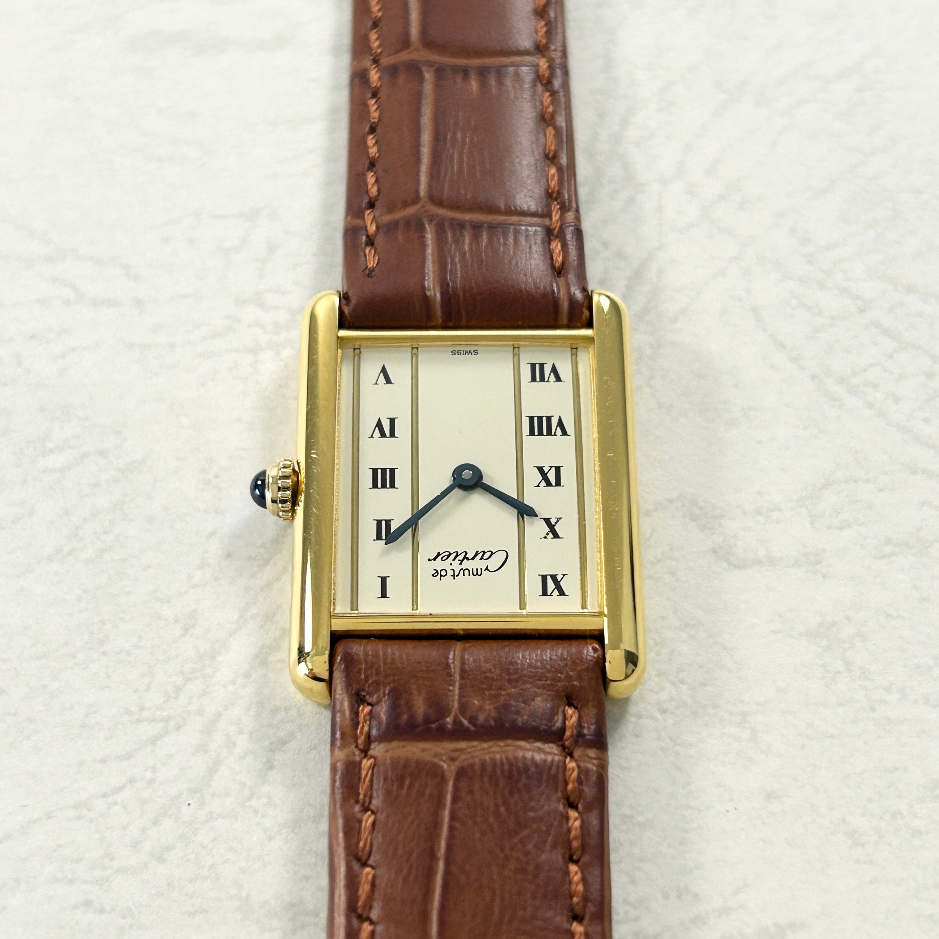 [Cartier] Cartier Must Tank LM Vertical Roman with genuine buckle