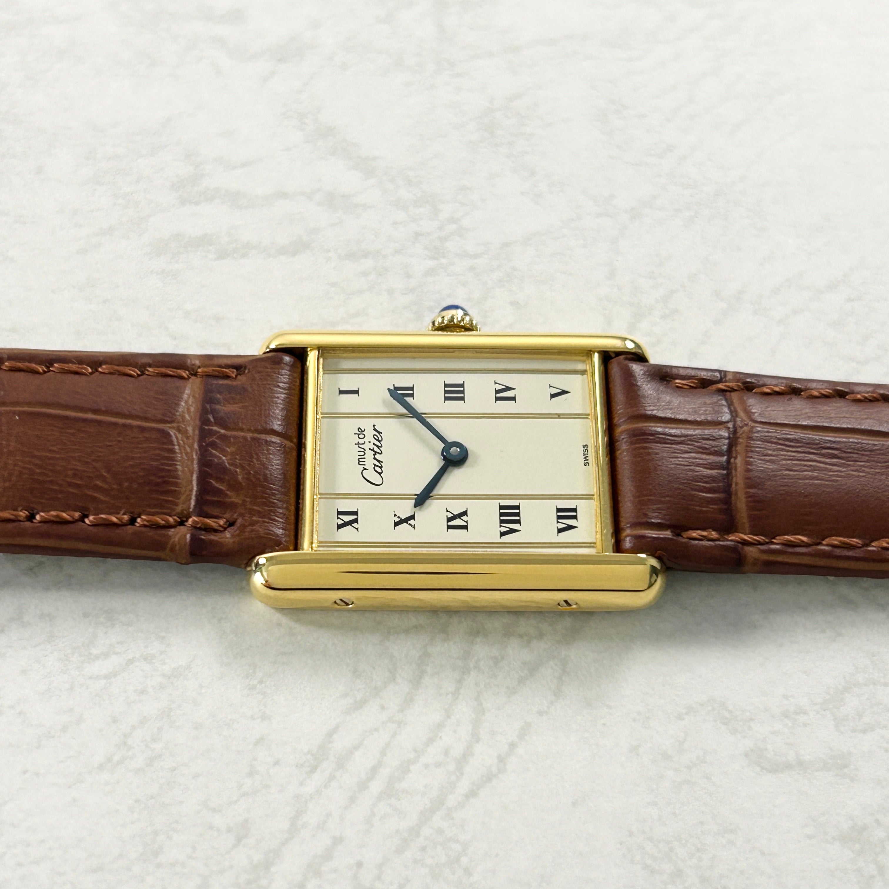 [Cartier] Cartier Must Tank LM Vertical Roman with genuine buckle